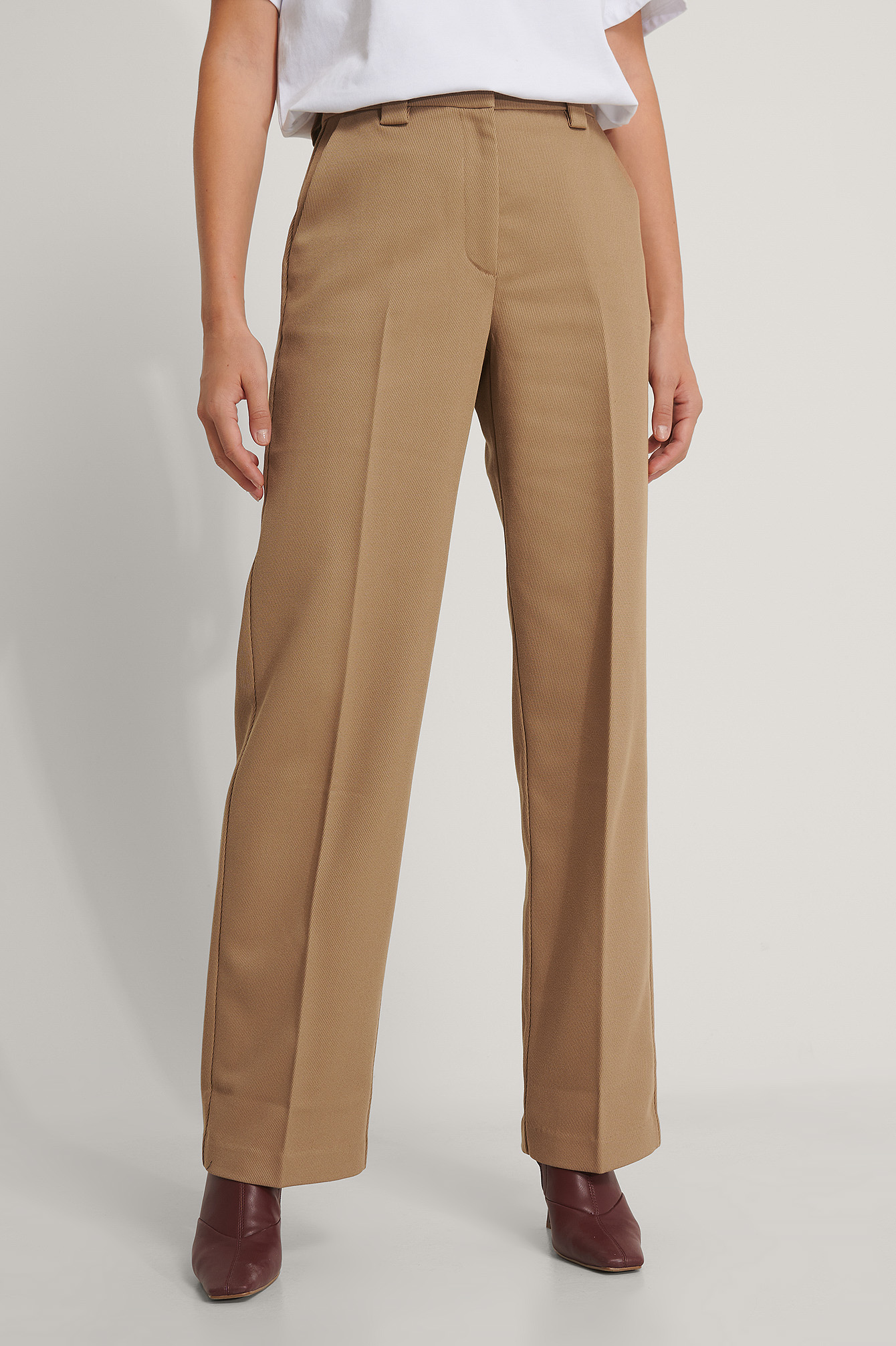 Twill Suit Pants Beige | na-kd.com