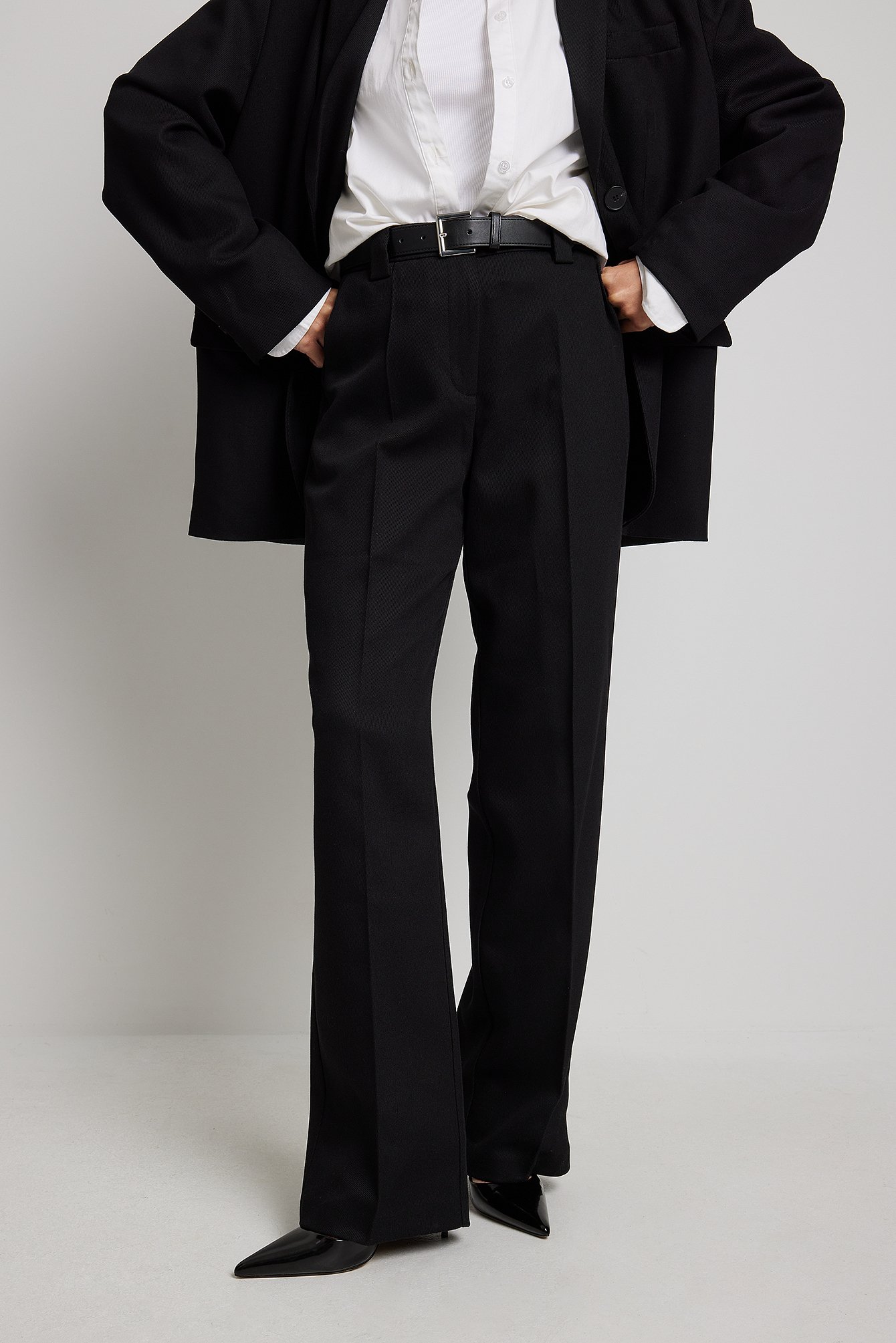 Black Anzughose aus Twill