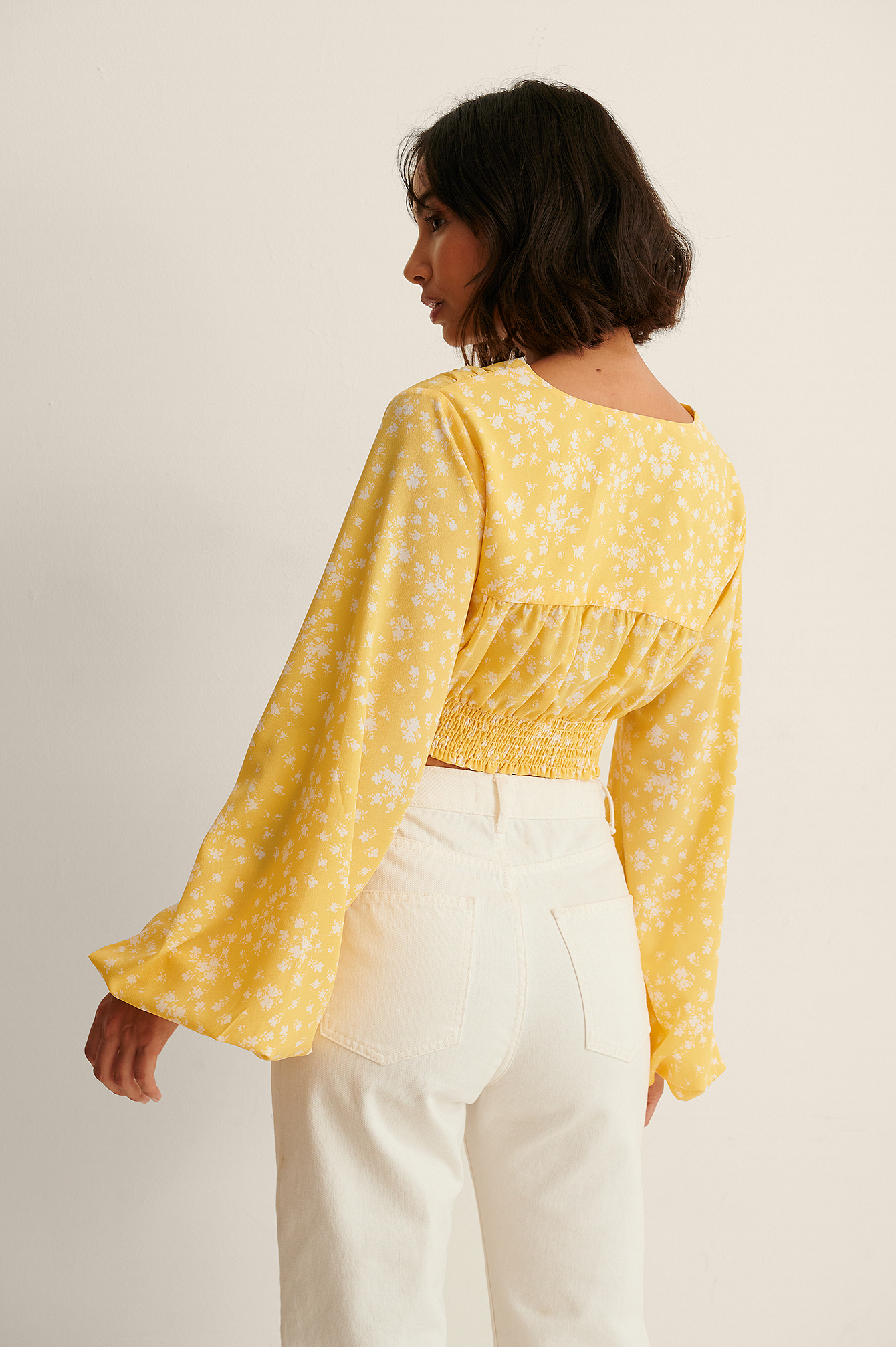 Recycled Twist Front Long Sleeve Blouse 