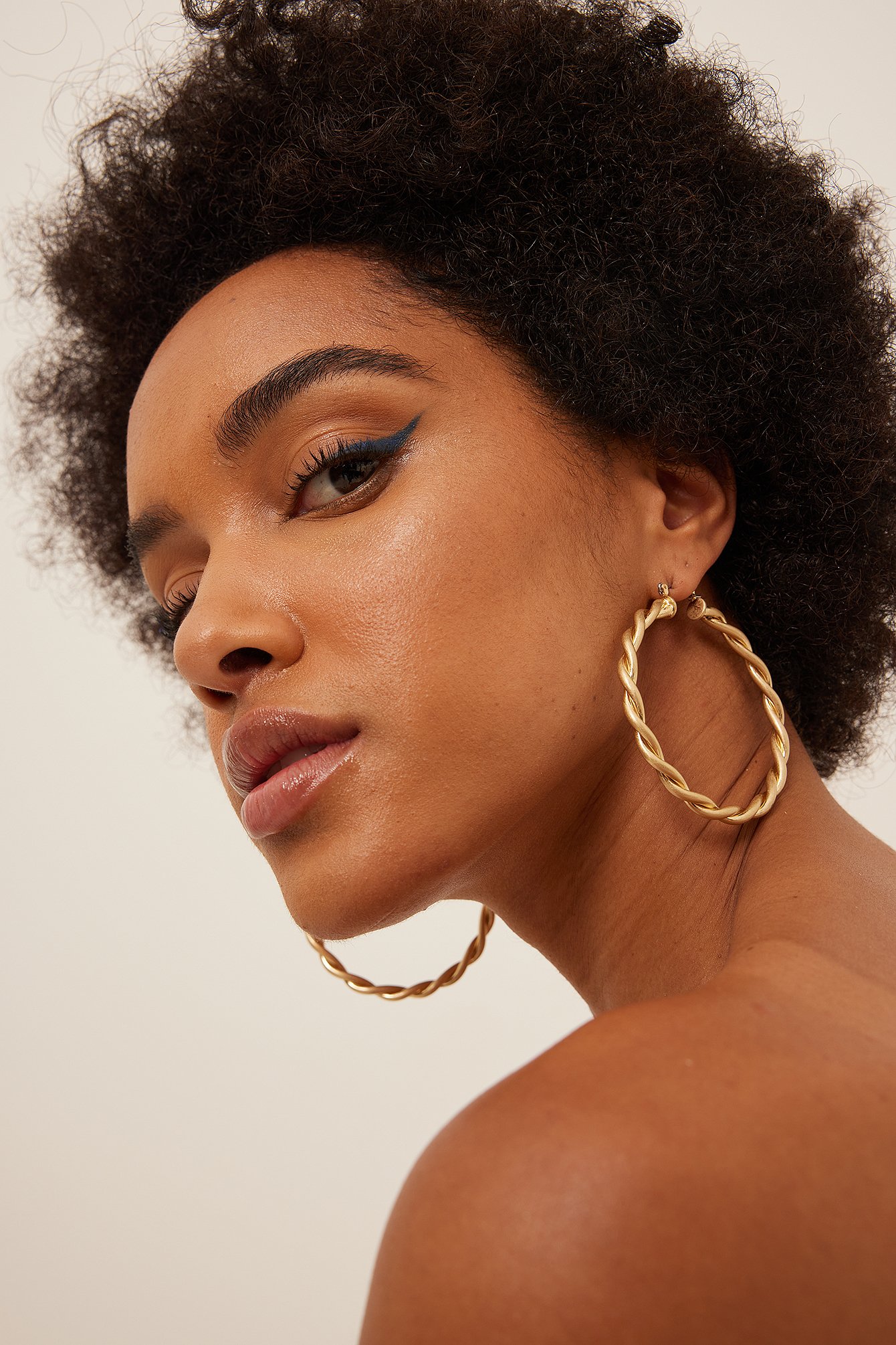 Gold Twisted Big Hoops