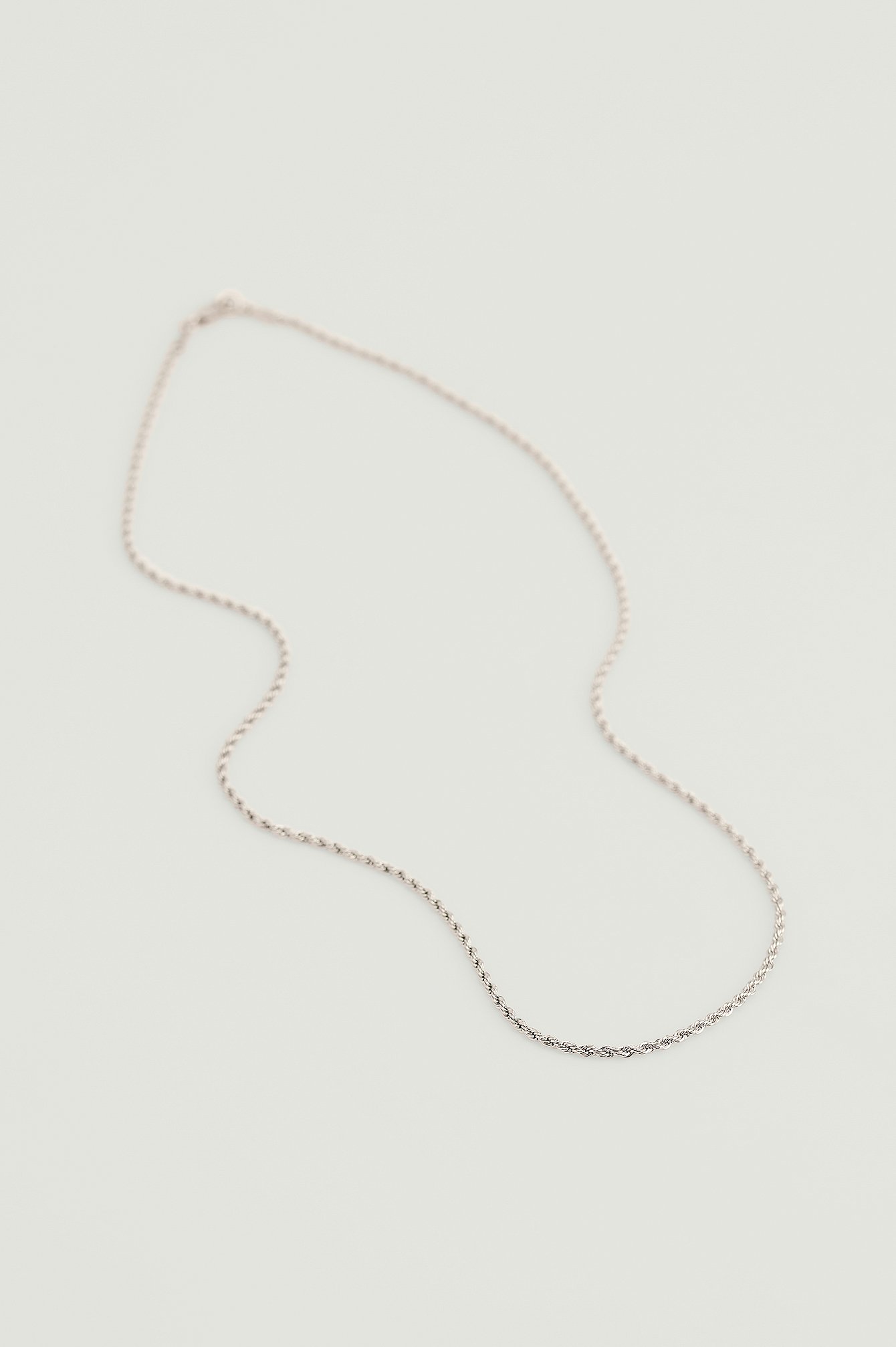 NA-KD Accessories Recycled Twisted Chain Silver Plated Necklace - Silver