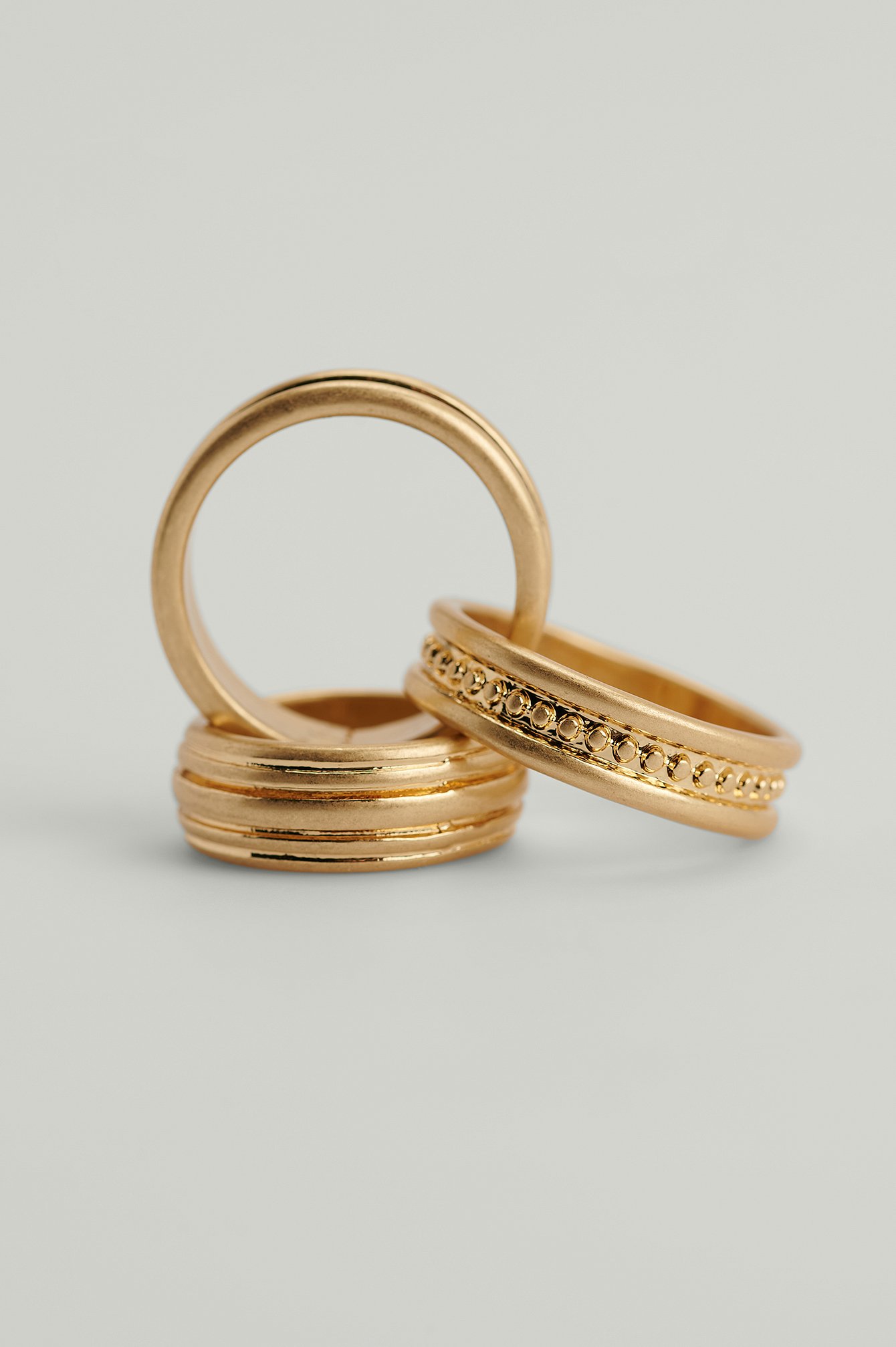 Gold Masywny recyklingowany pierścionek
