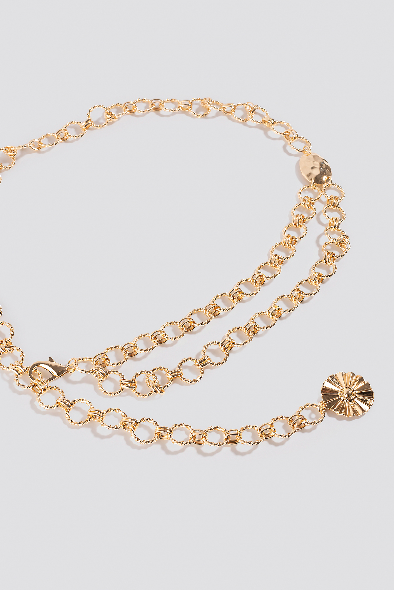 Twisted Links Chain Belt Gold