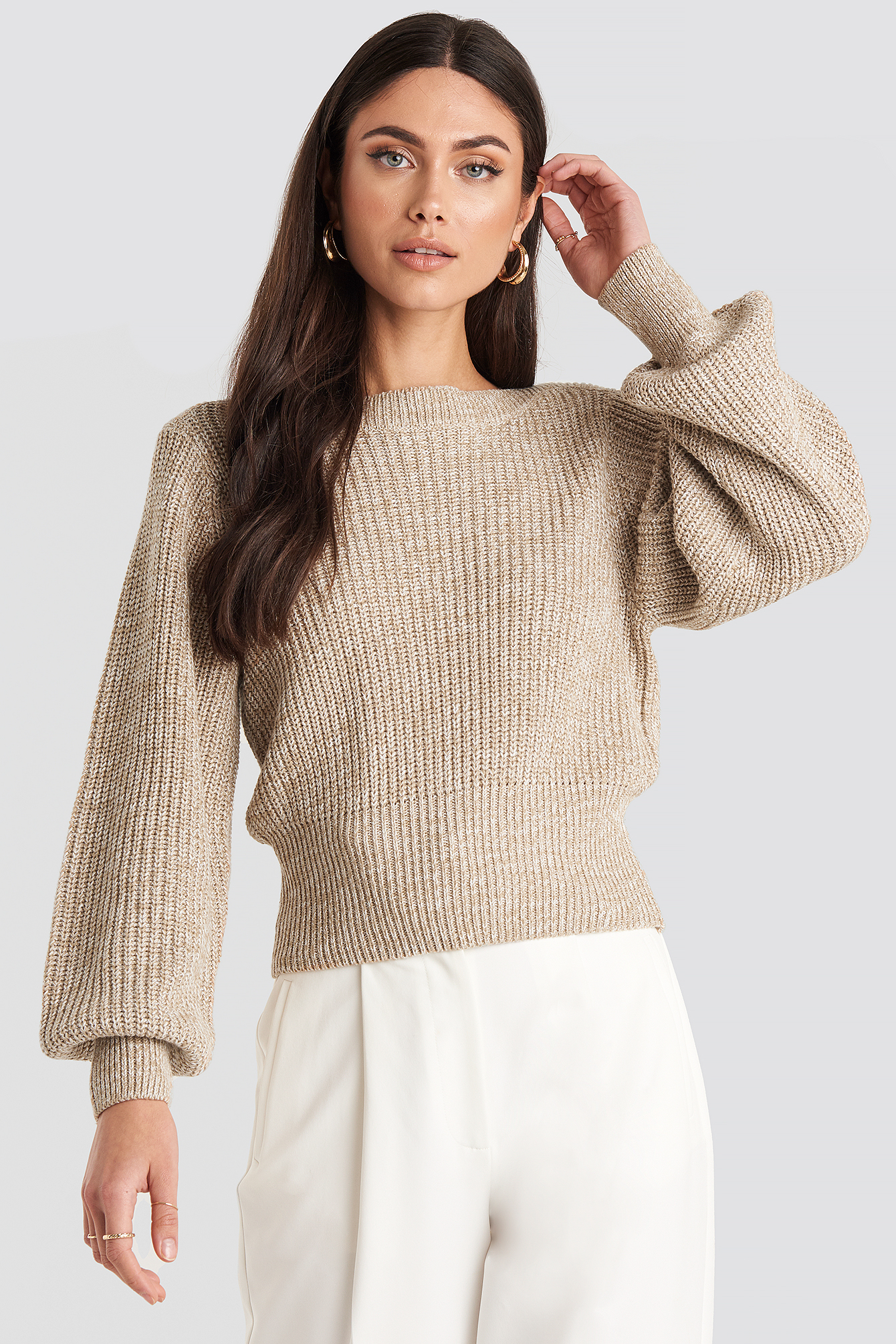 Twisted Pullover Beige