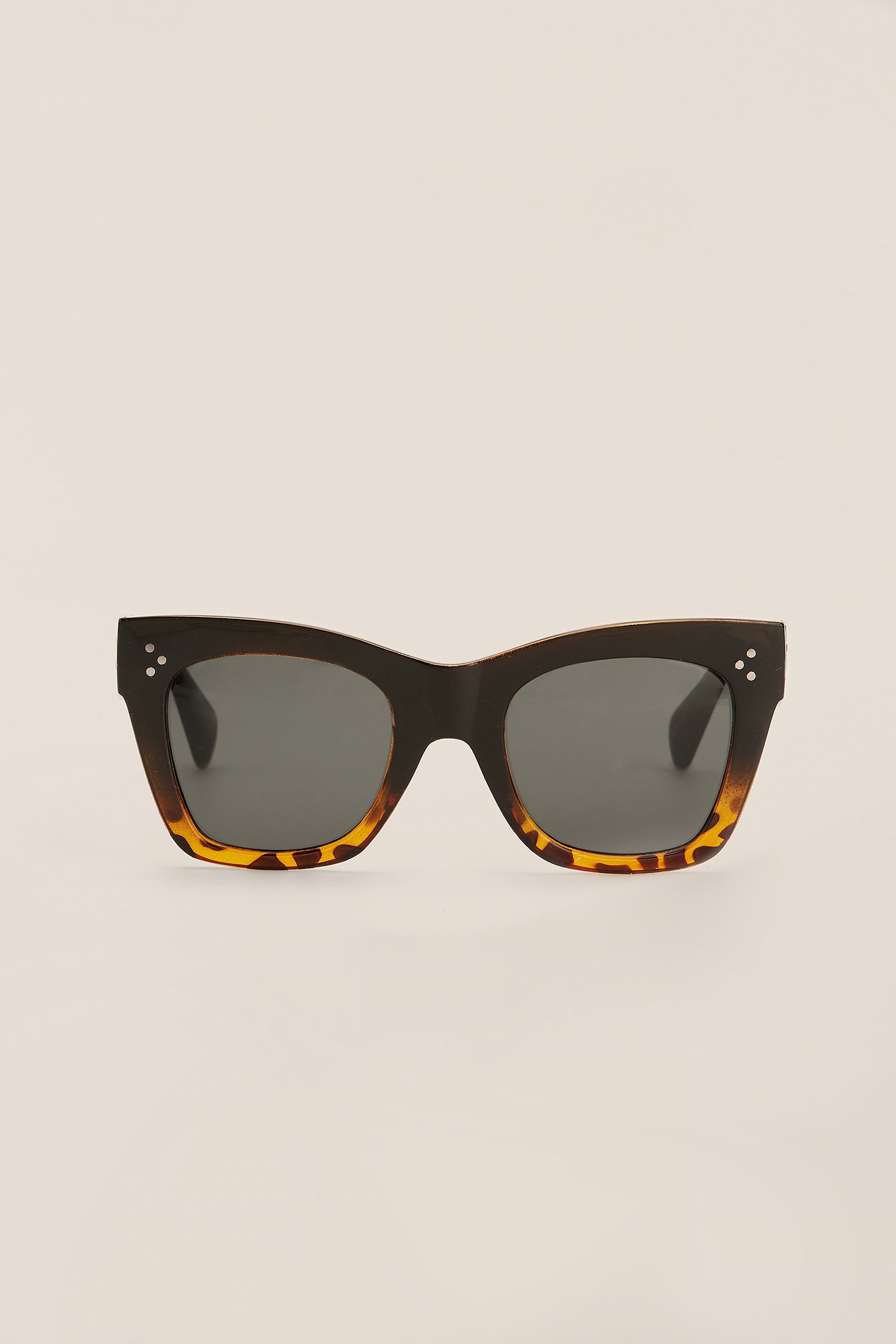 Black Tweekleurige cat-eye zonnebril