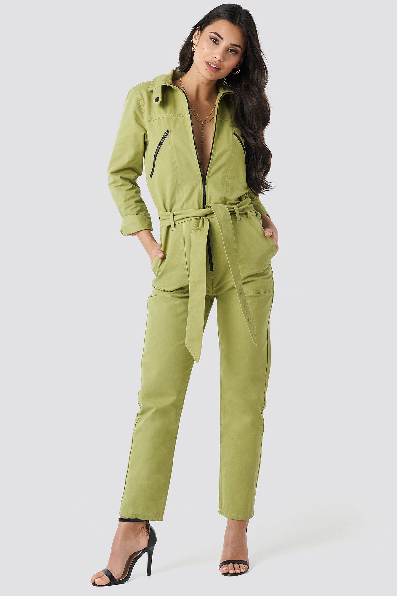 Utility Jumpsuit Green | na-kd.com