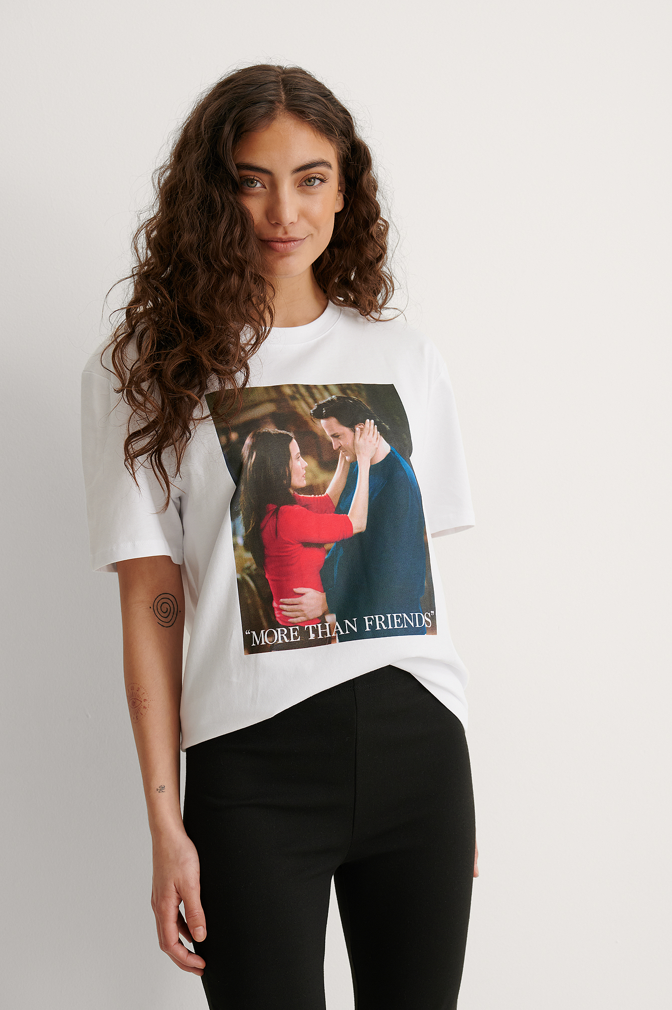 Organic FRIENDS Unisex Print Tee White 