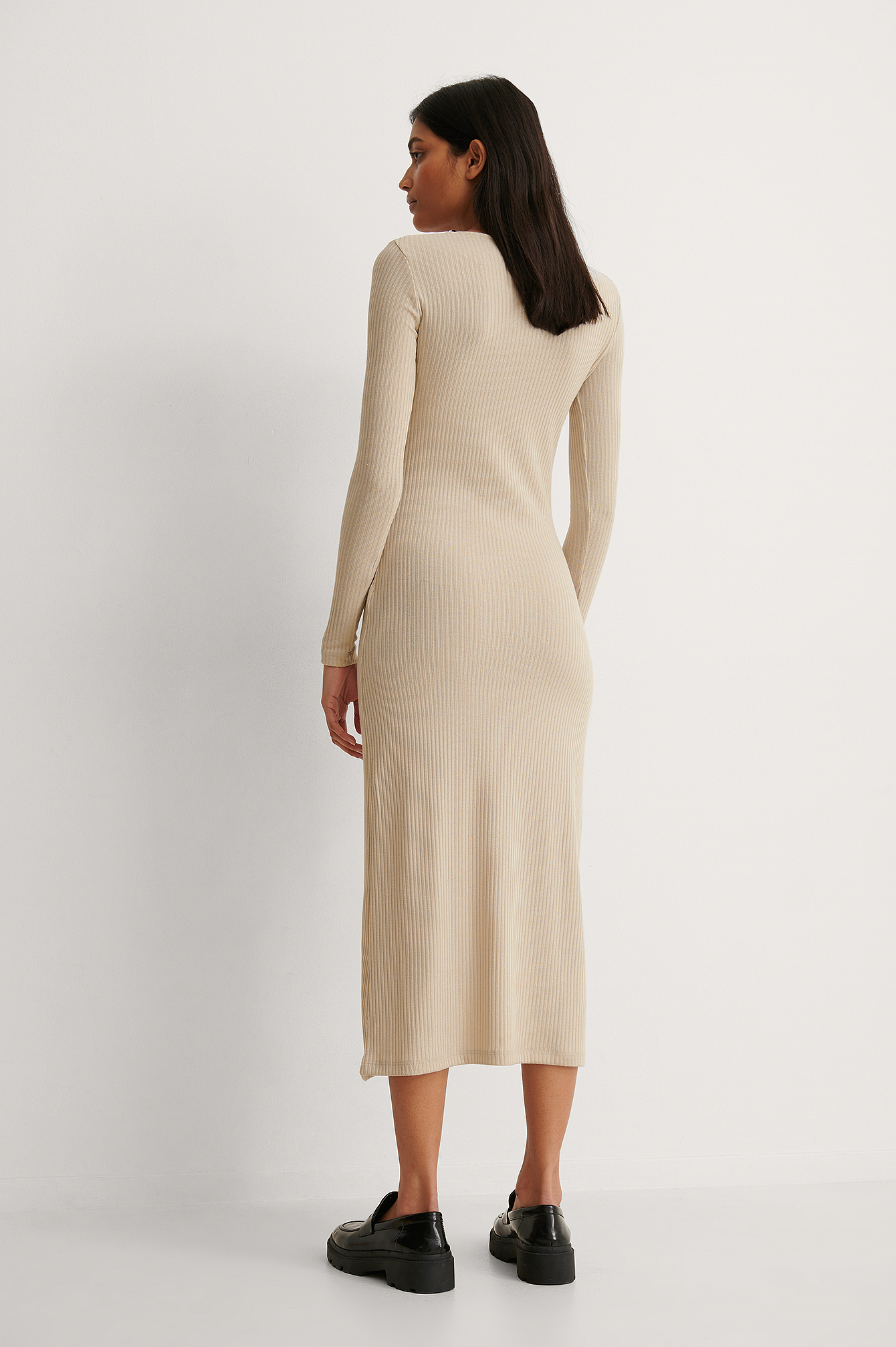 beige long dress
