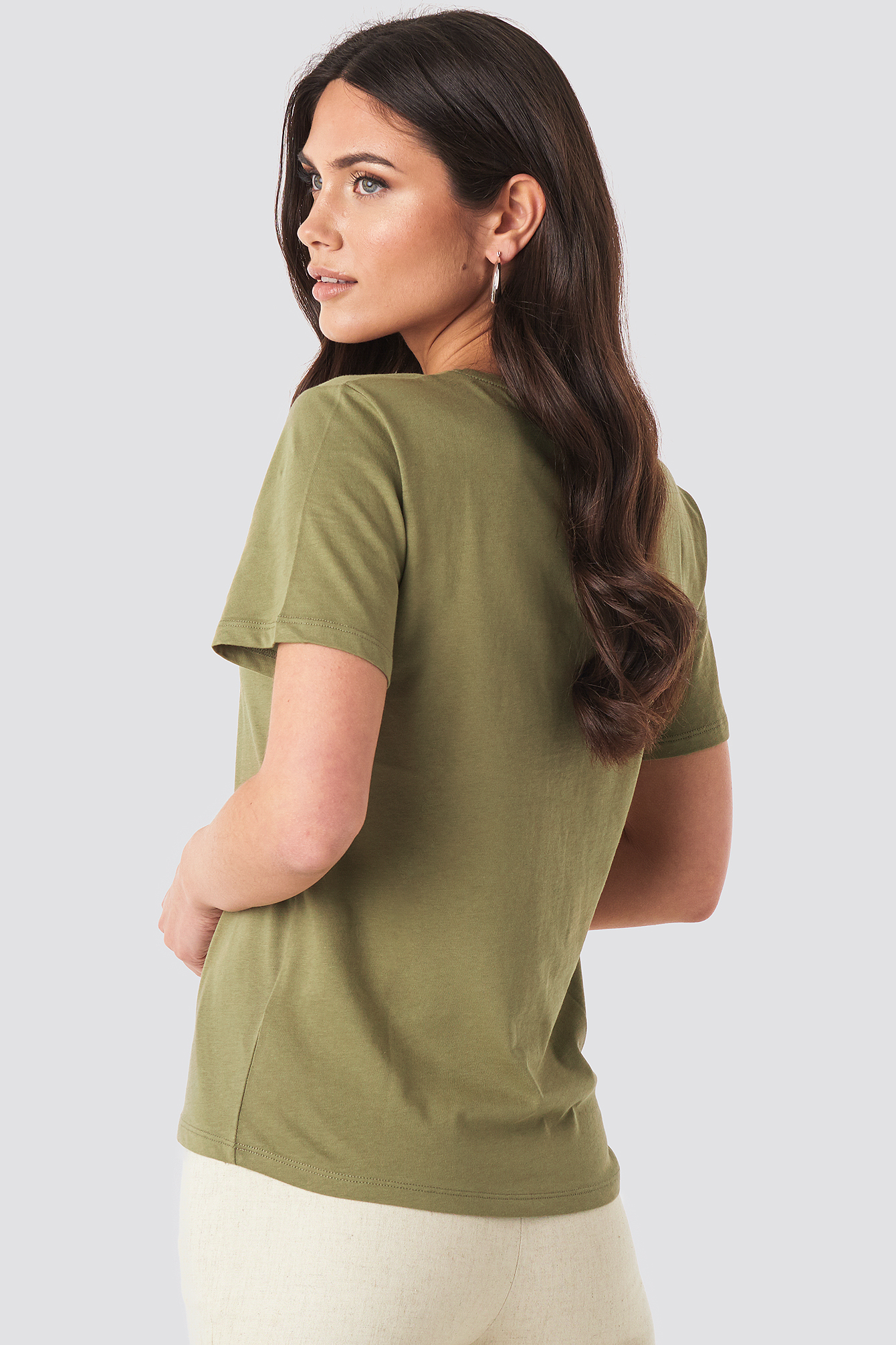 V-neck Tee Khaki