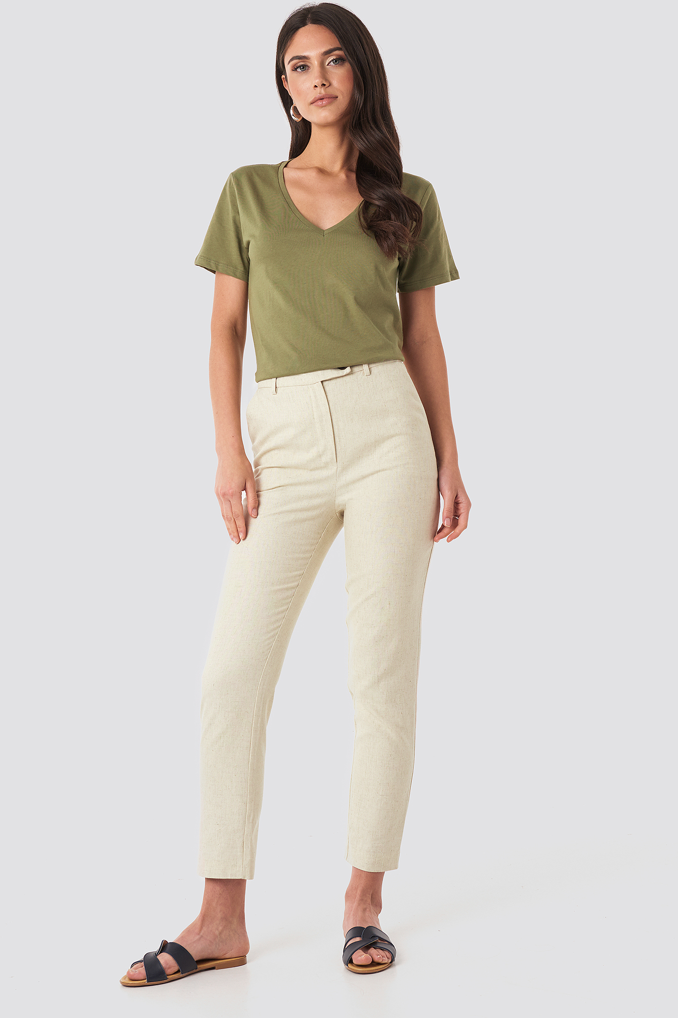 V-neck Tee Khaki
