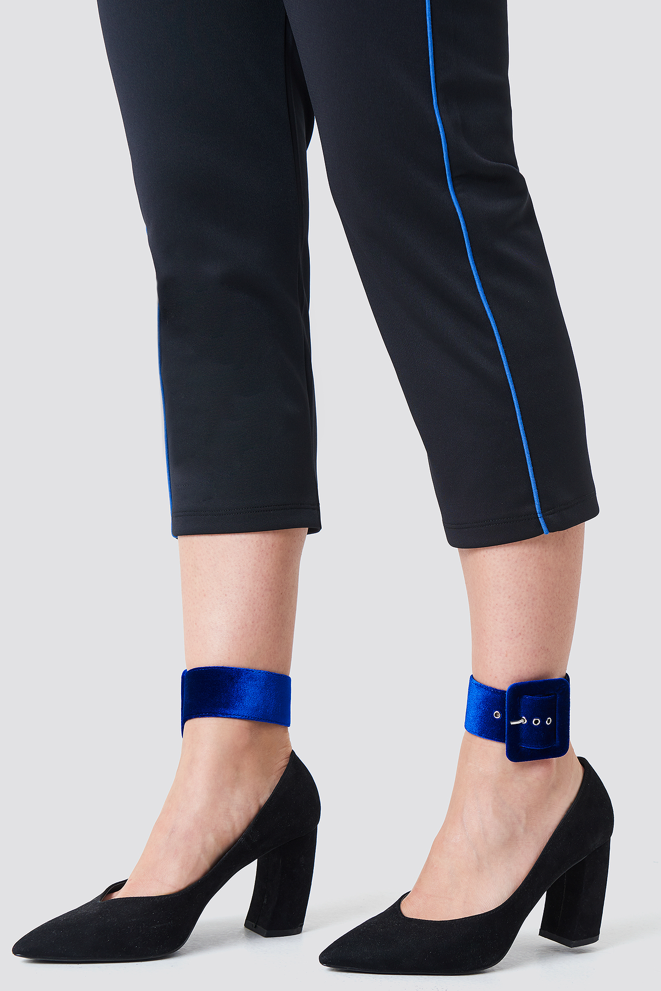 Velvet Ankle Cuffs Cobalt