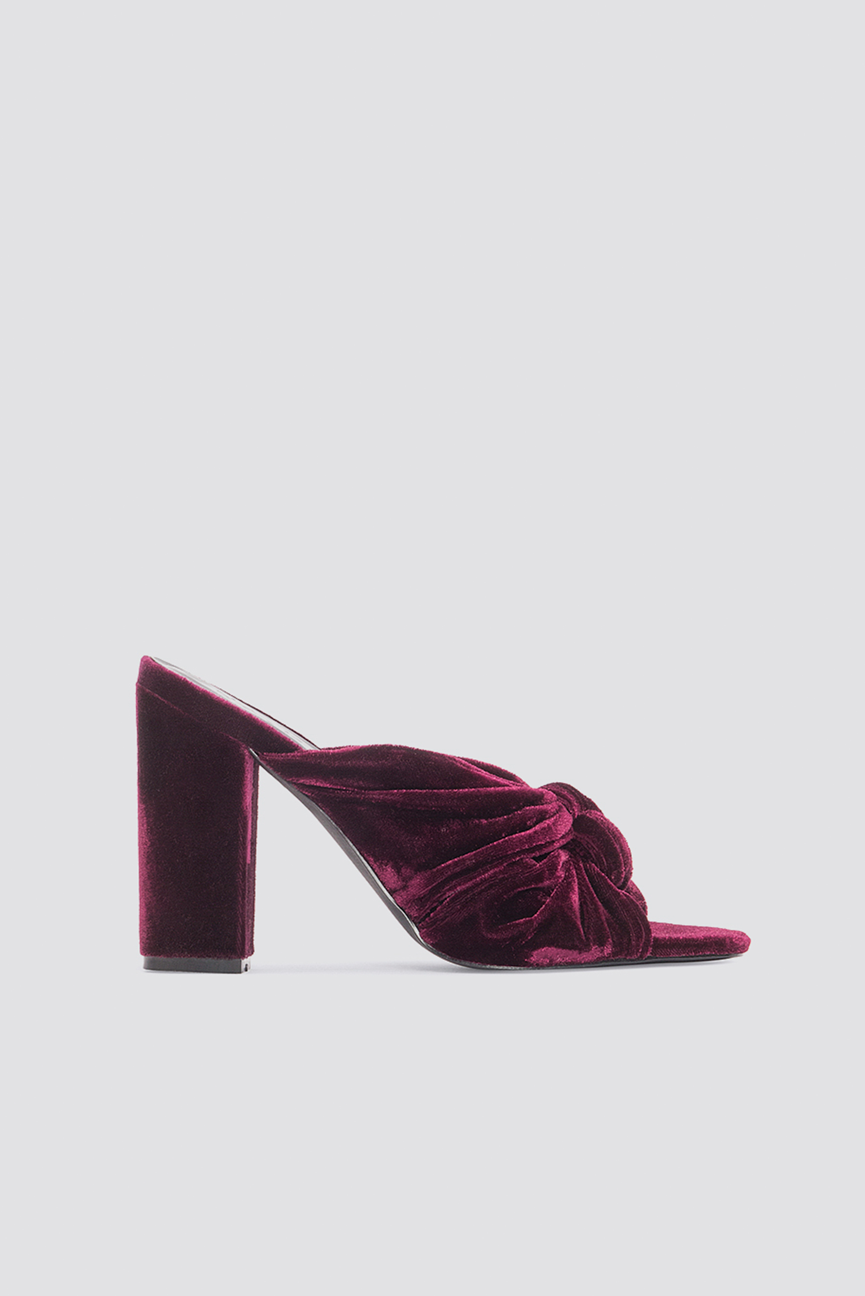 Velvet mules heels Clearance
