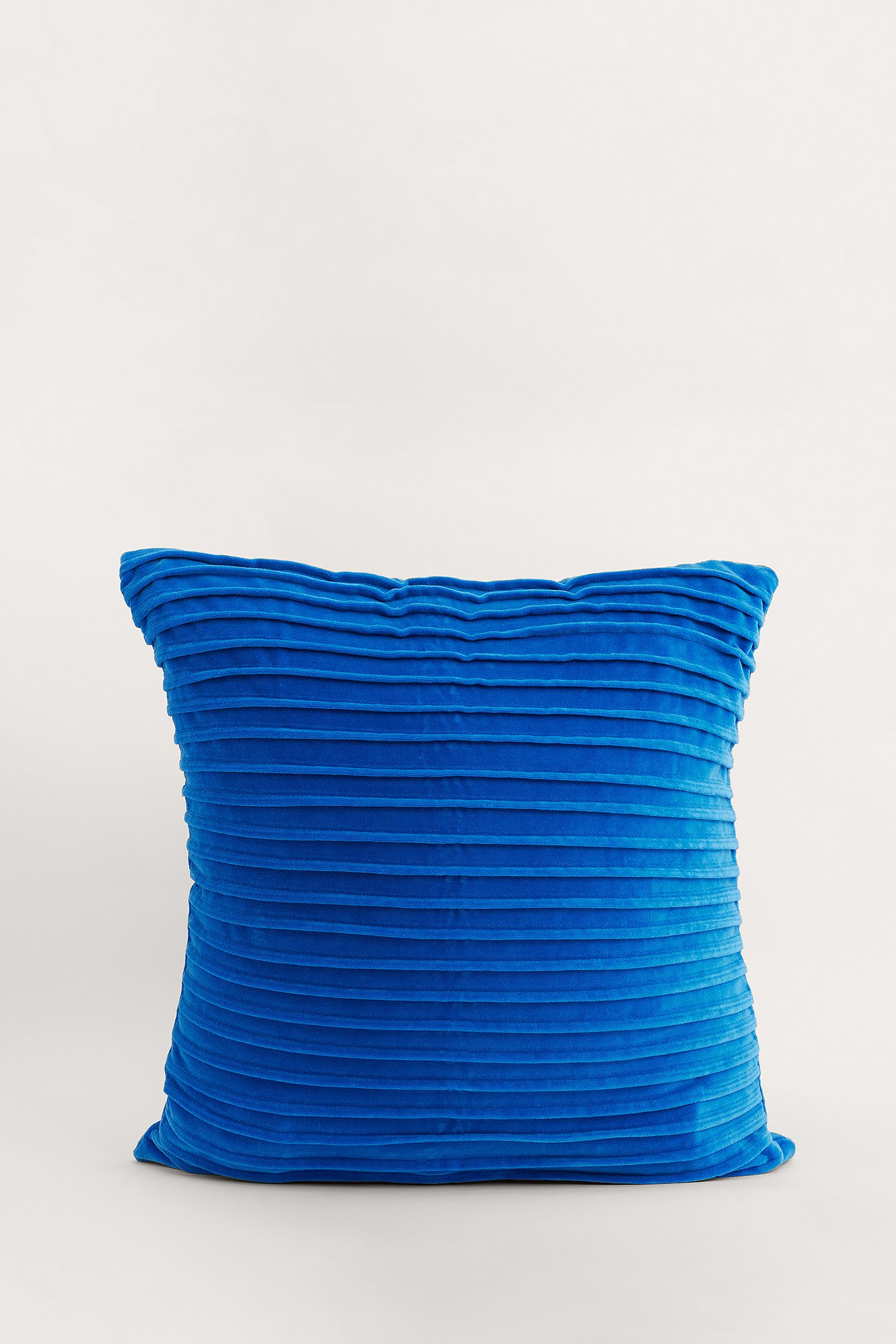 Cobalt Blue Velvet Stripe Cushion Cover