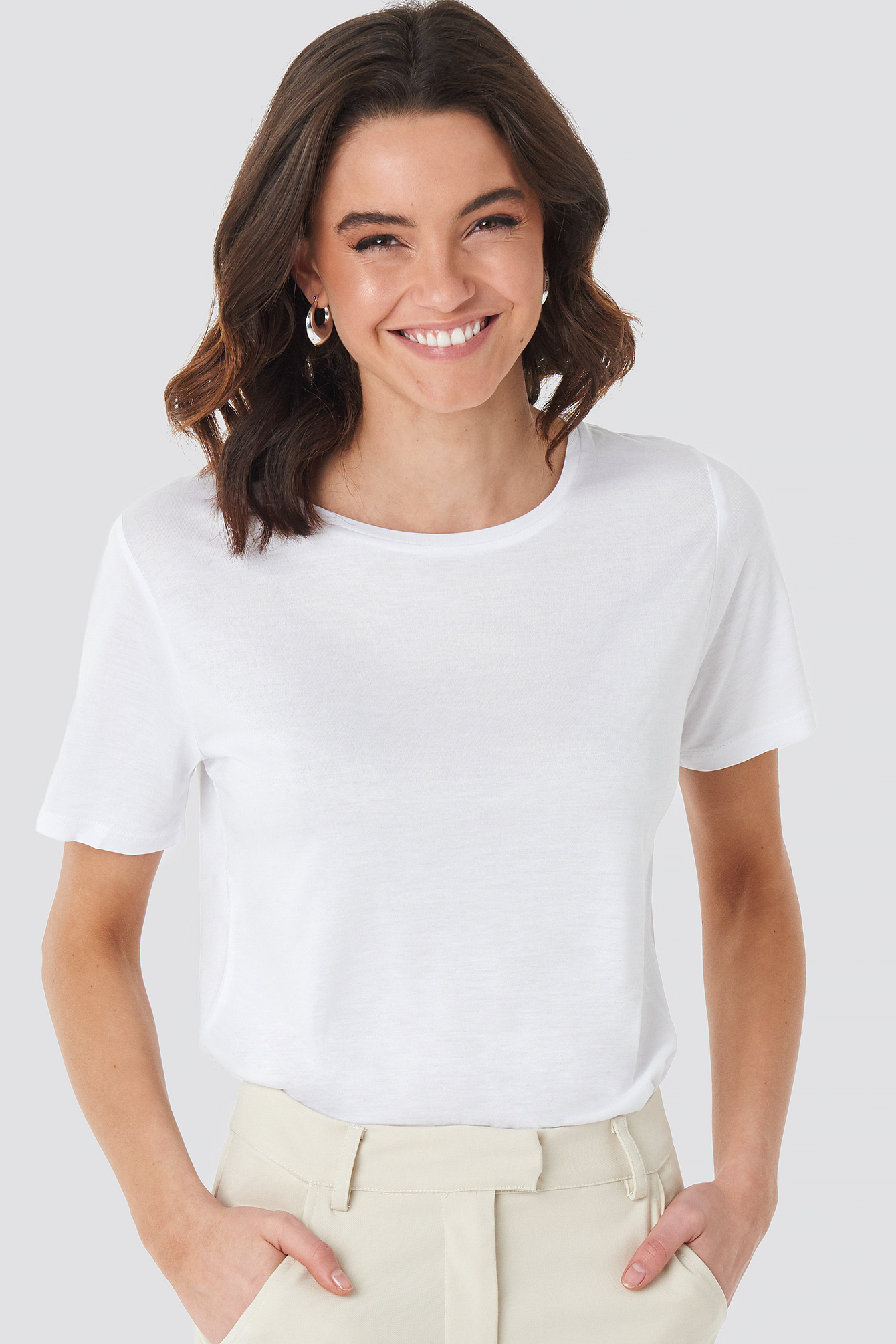 Viscose Basic Tee White