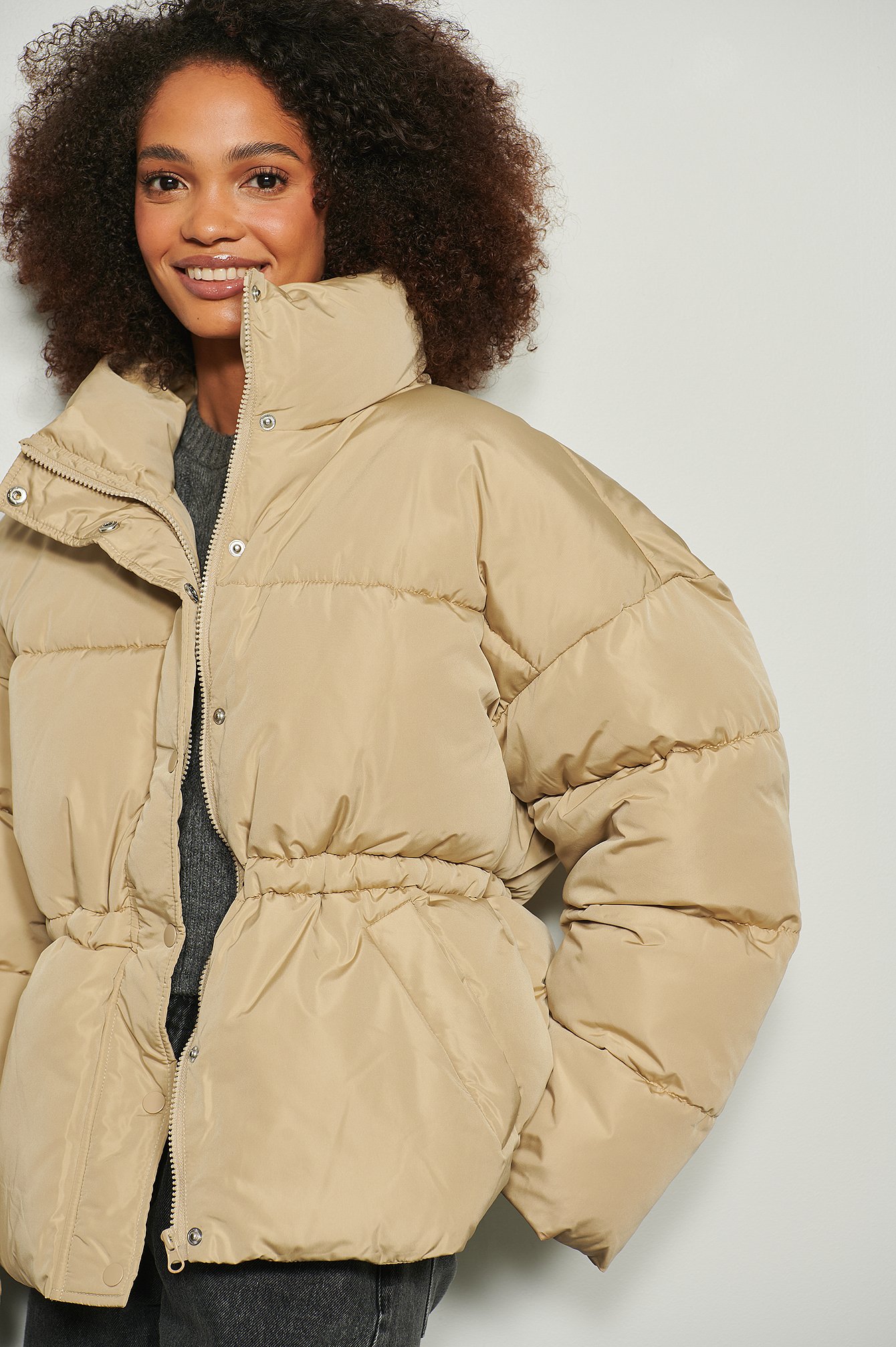 Puffer Jacket Na Kd Jacke Beige Brown Puffer Na Kd Puffer Jacke