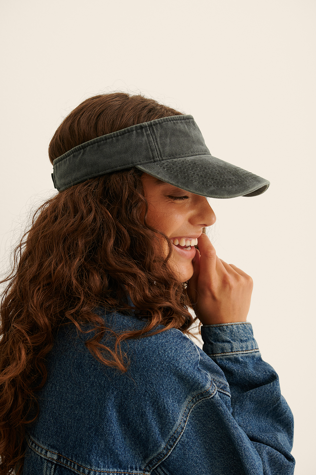 Washed Denim Visor Grey | na-kd.com