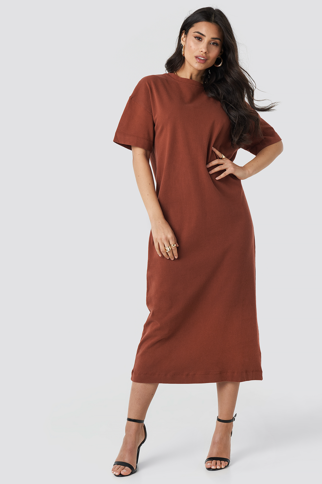 Washed Out Oversize Dress Sand