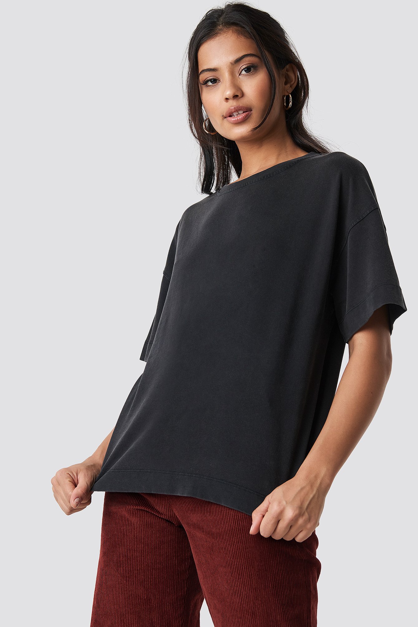 Washed out Oversize tee Black | NA-KD