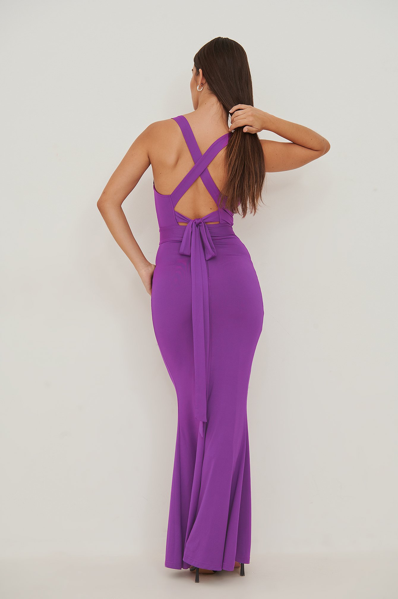 Purple Waterfall Maxi Dress