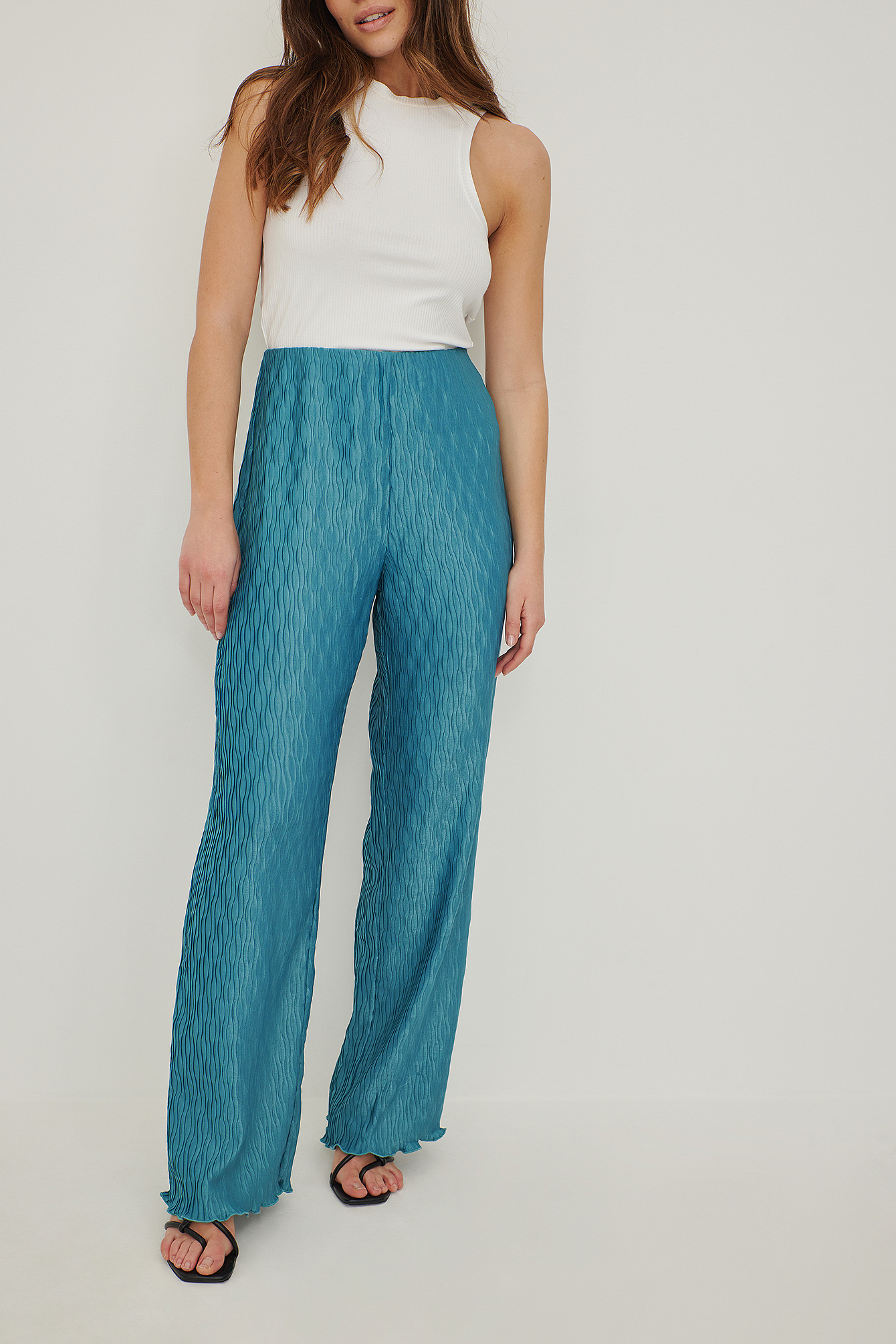 Wavy Pants Blue | na-kd.com