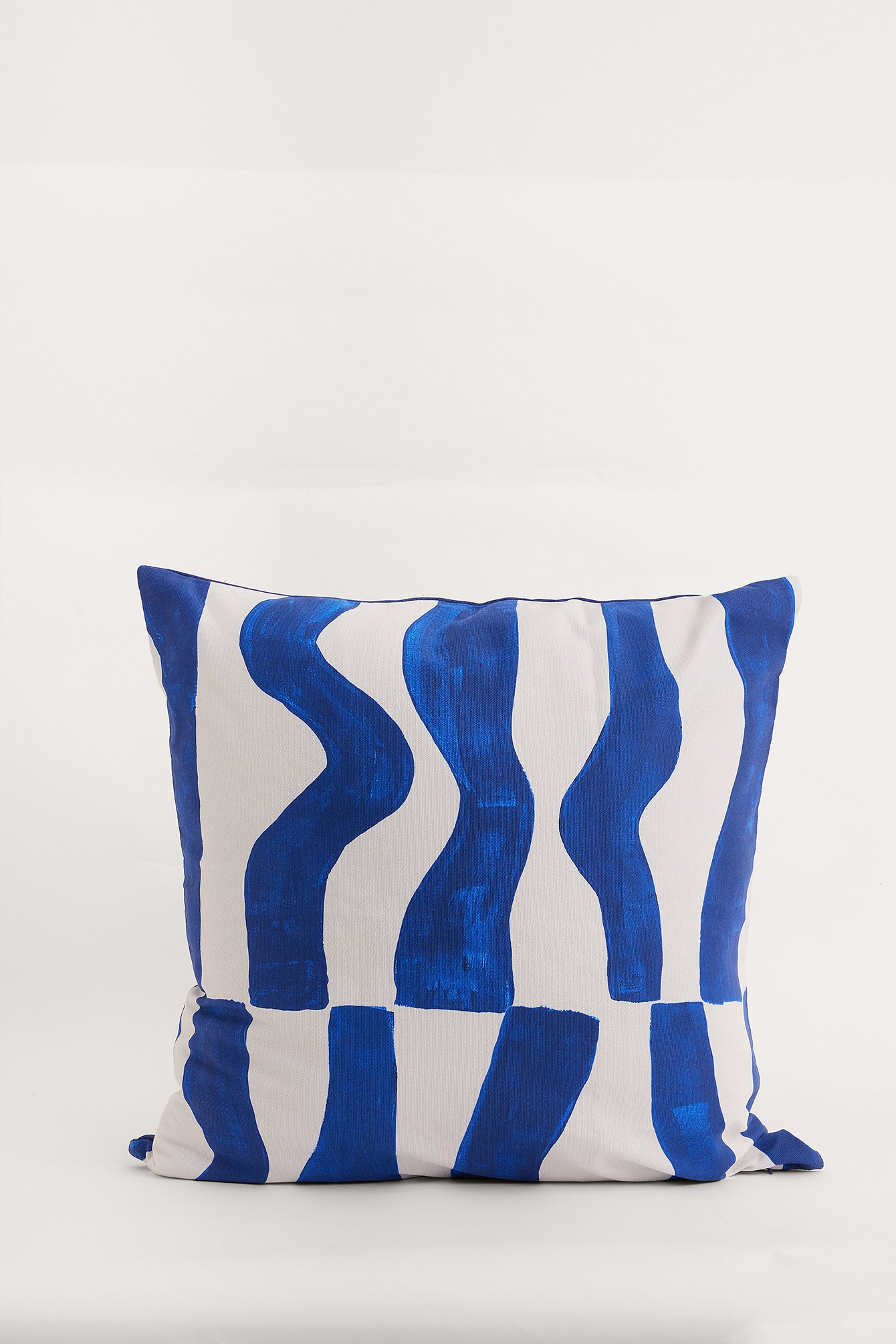 Wave Blue Wavy Printed Cushion