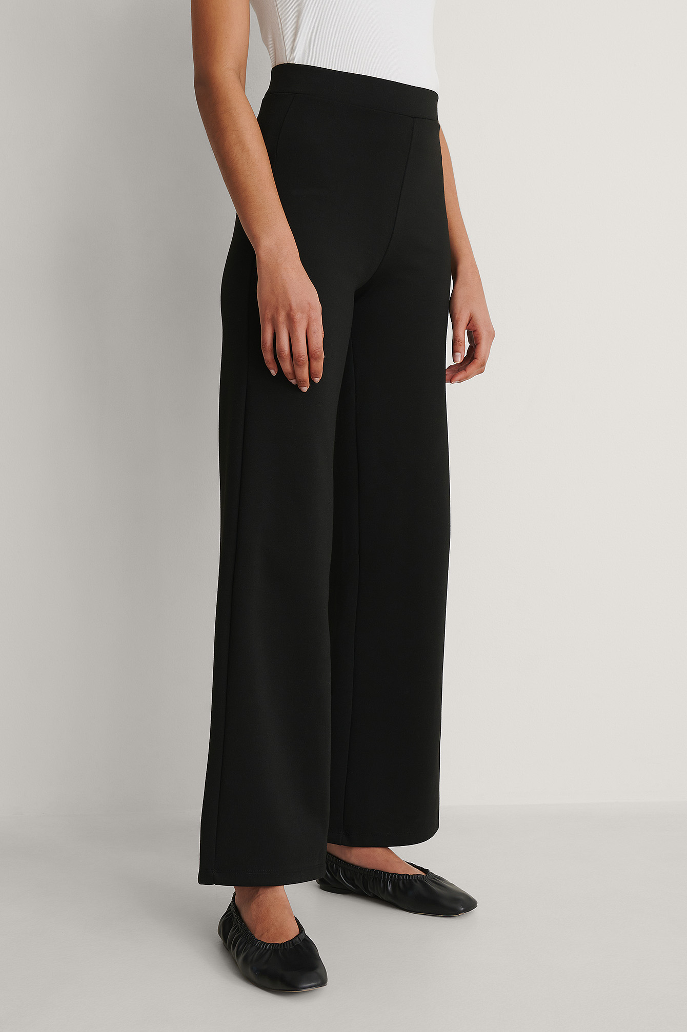 Wide Jersey Pants Black | na-kd.com