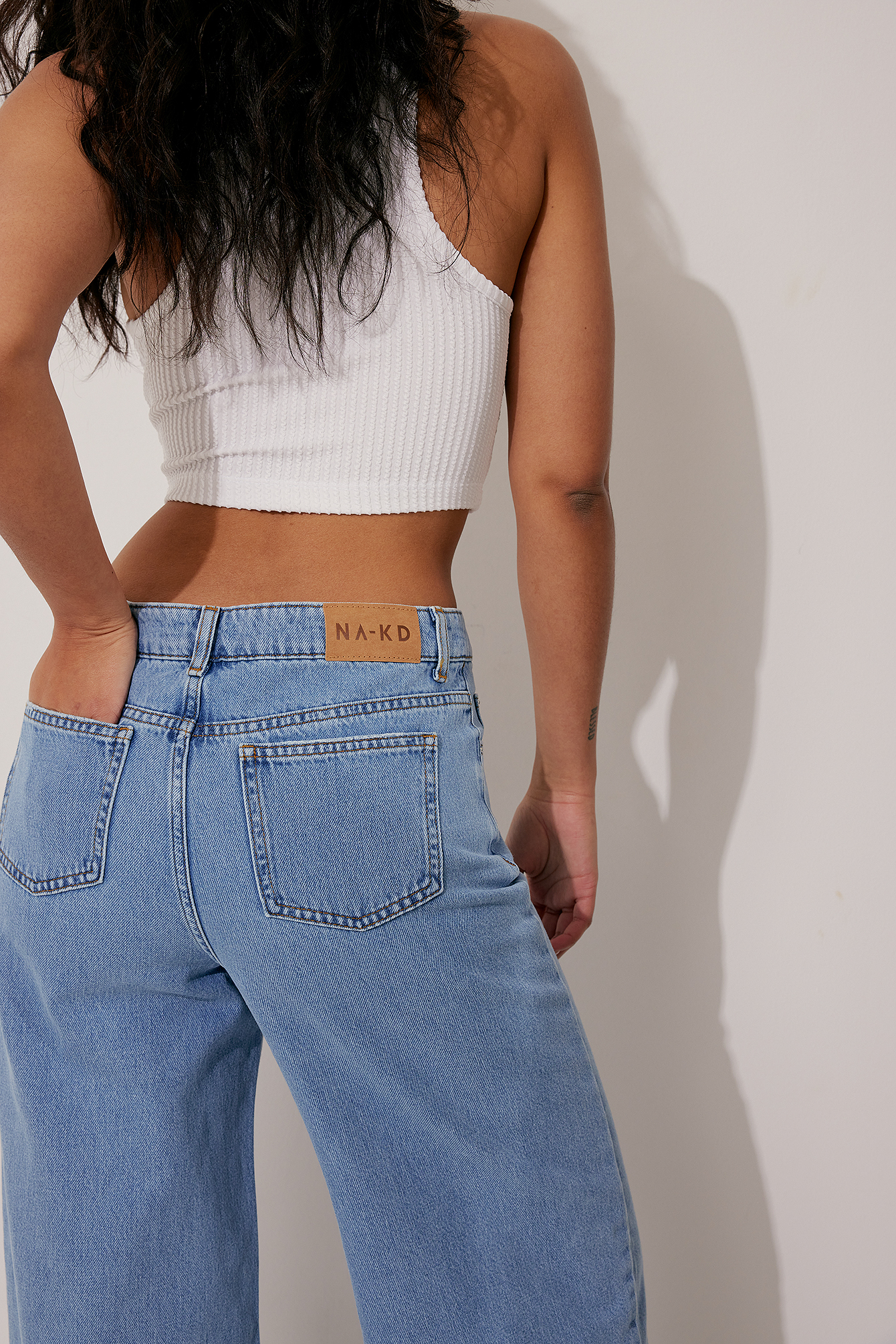 Wide Leg Denim Blue | na-kd.com