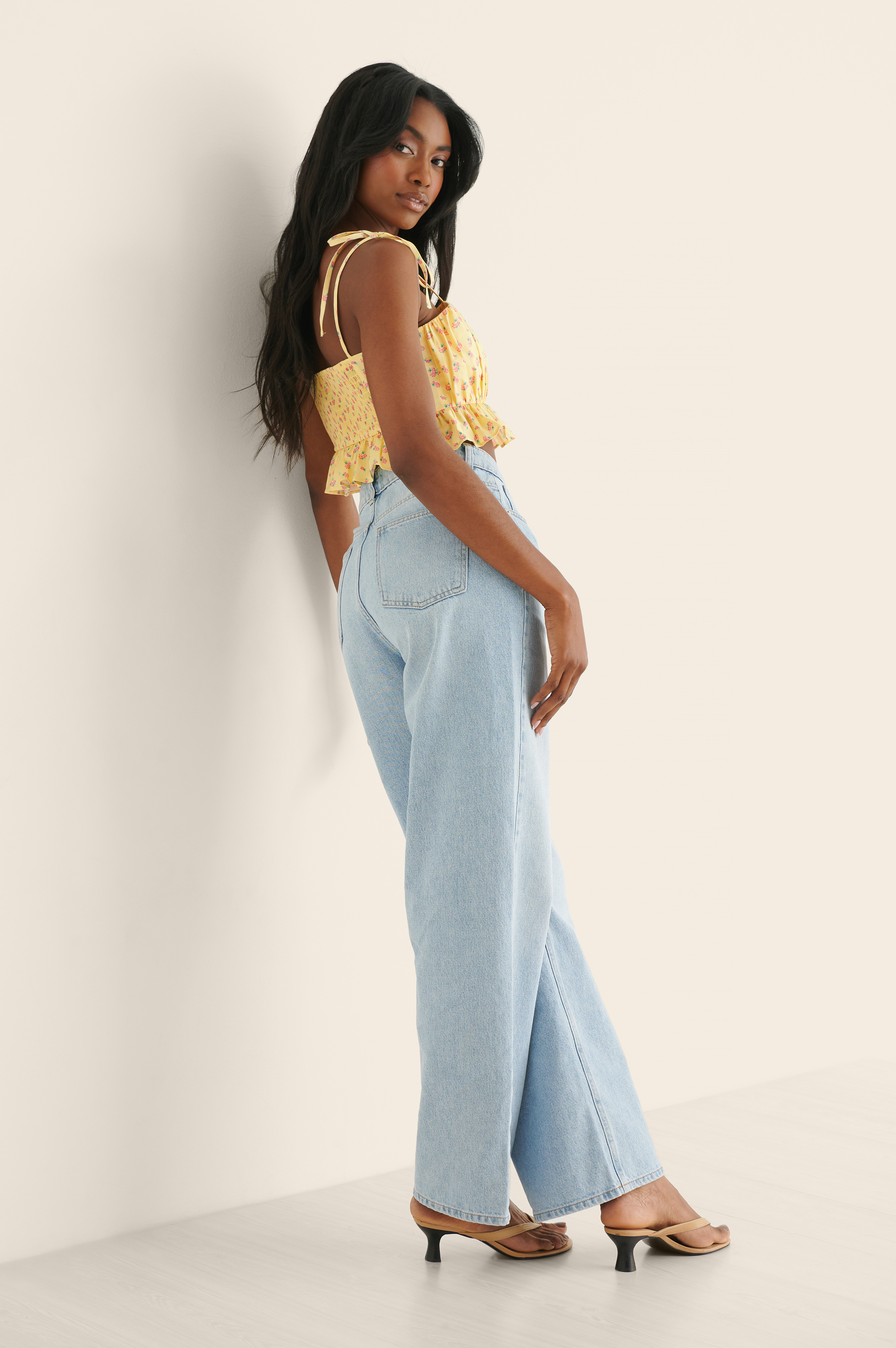 Wide Leg Organic Denim Blue | na-kd.com