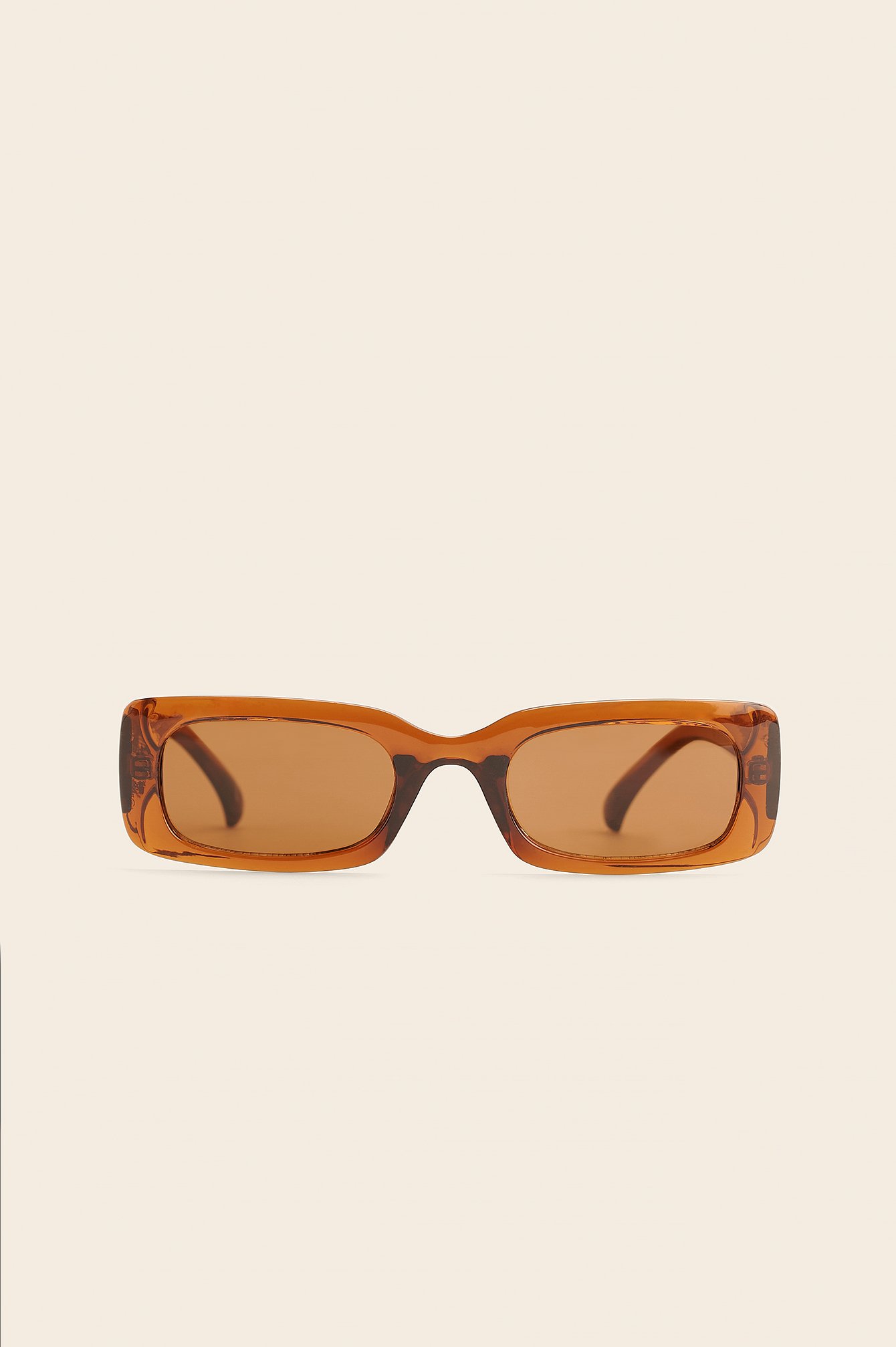 Brown Szerokie okulary przeciwsłoneczne z recyklingu w stylu retro