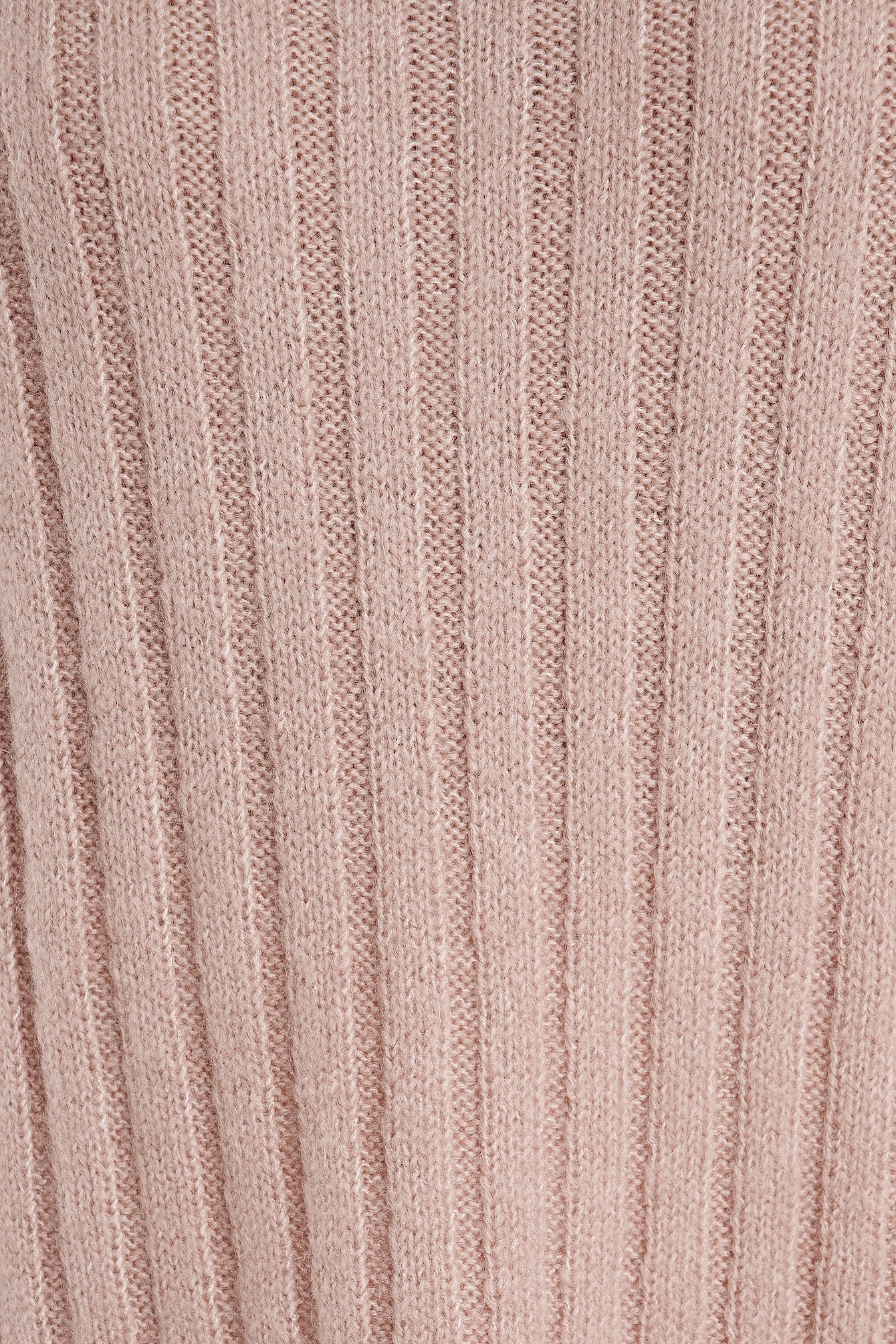 Dusty Pink Wide Sleeve Rib Knitted Polo
