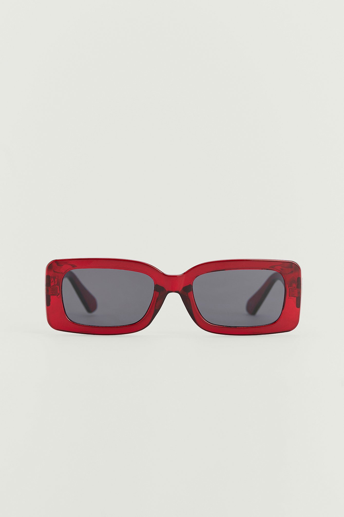 Red Wide Temple Retro Sunglasses