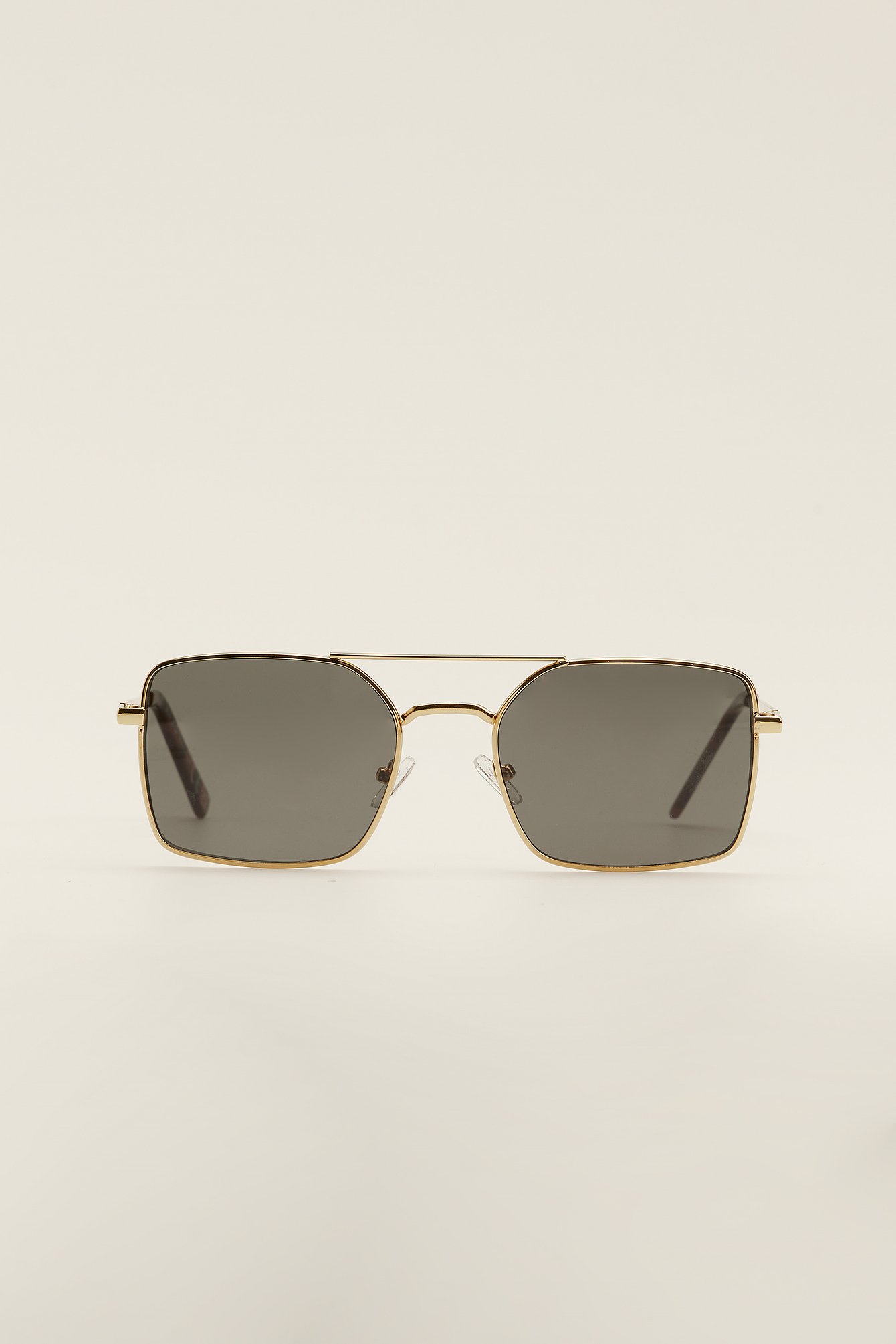 Black/Gold Recycelte Wide Wire Frame Sonnenbrille