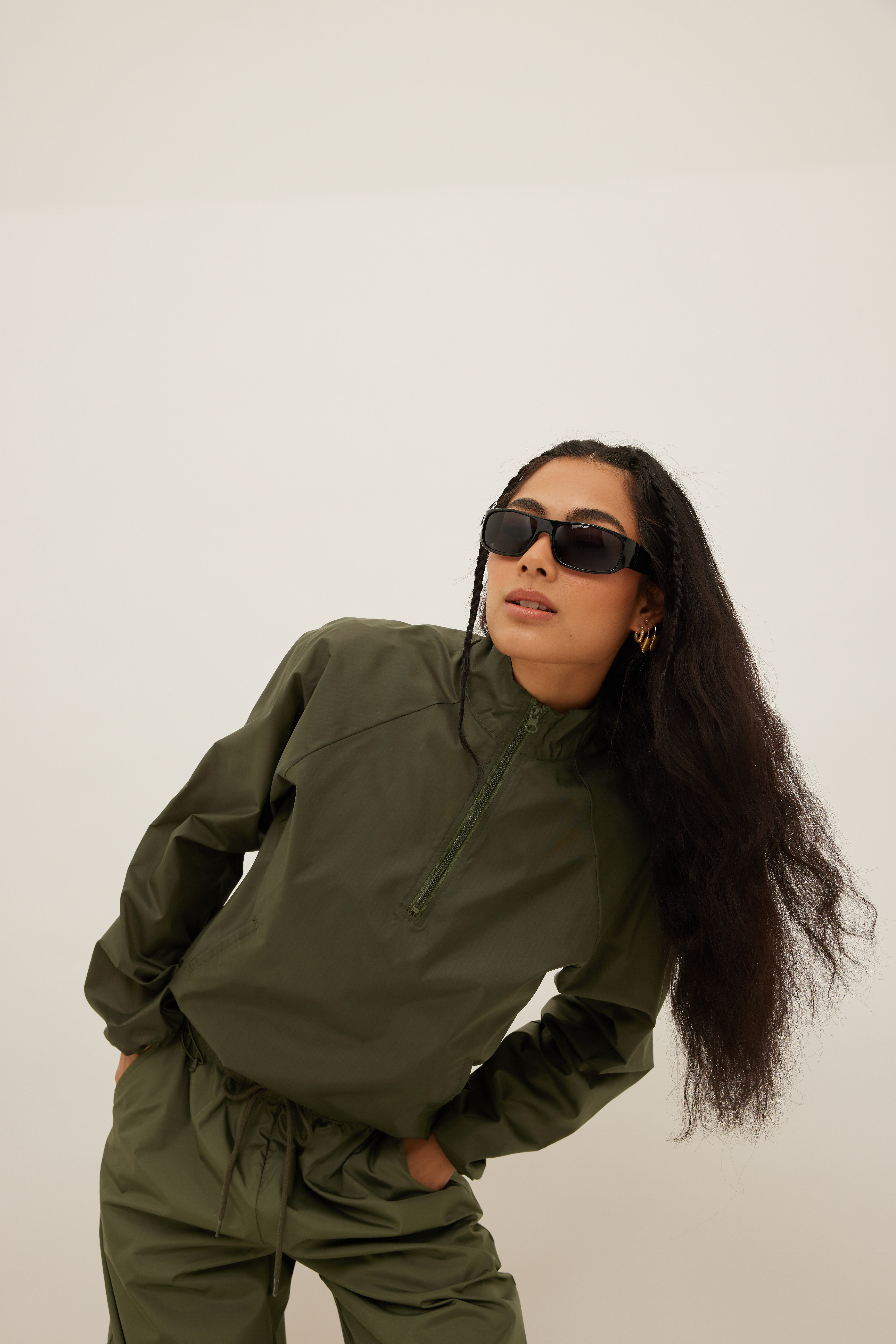 Windbreaker Jacket Green | na-kd.com