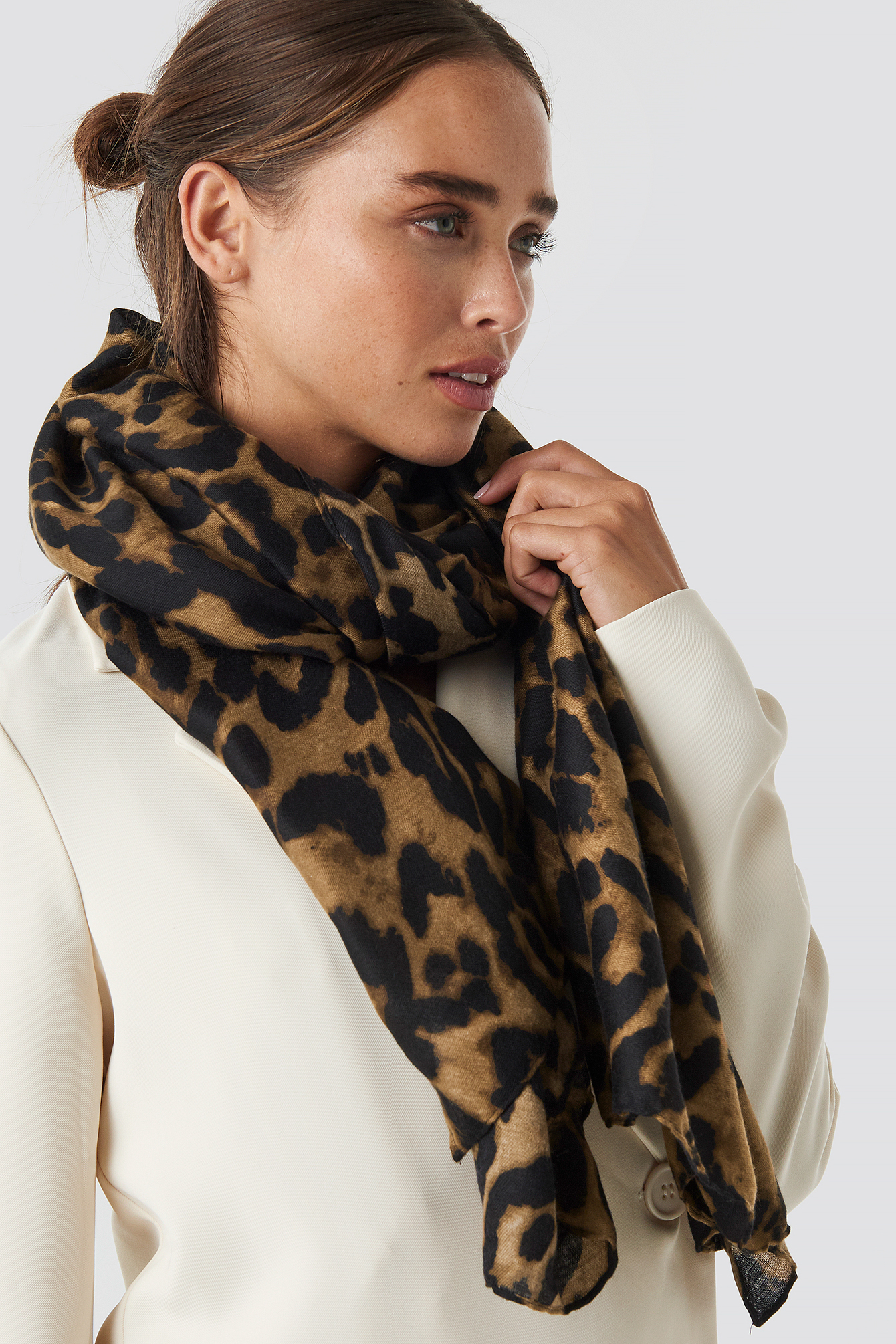 Woven Leopard Print Scarf Leoprint