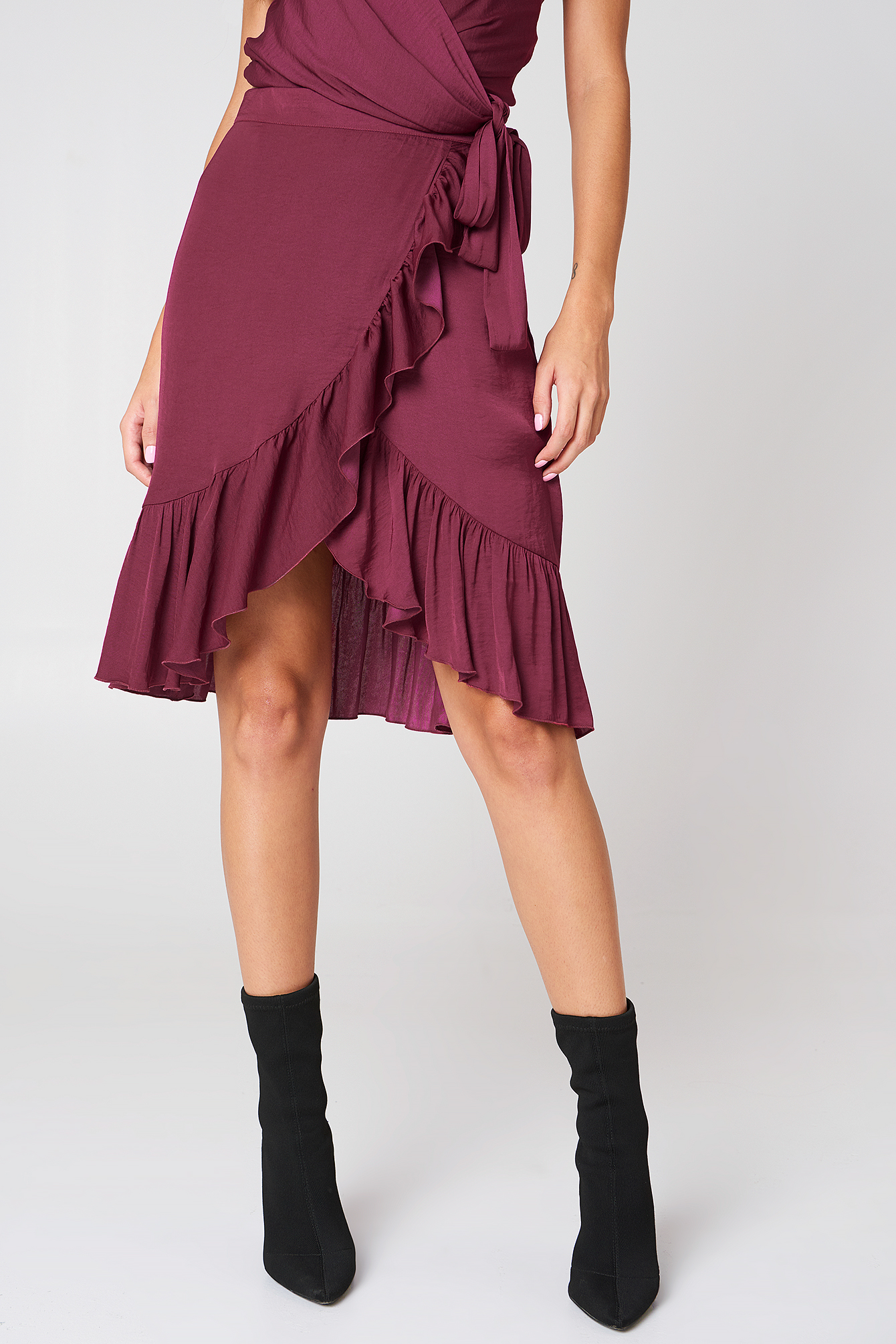 LAYERED FRILL SKIRT WILD AZAL