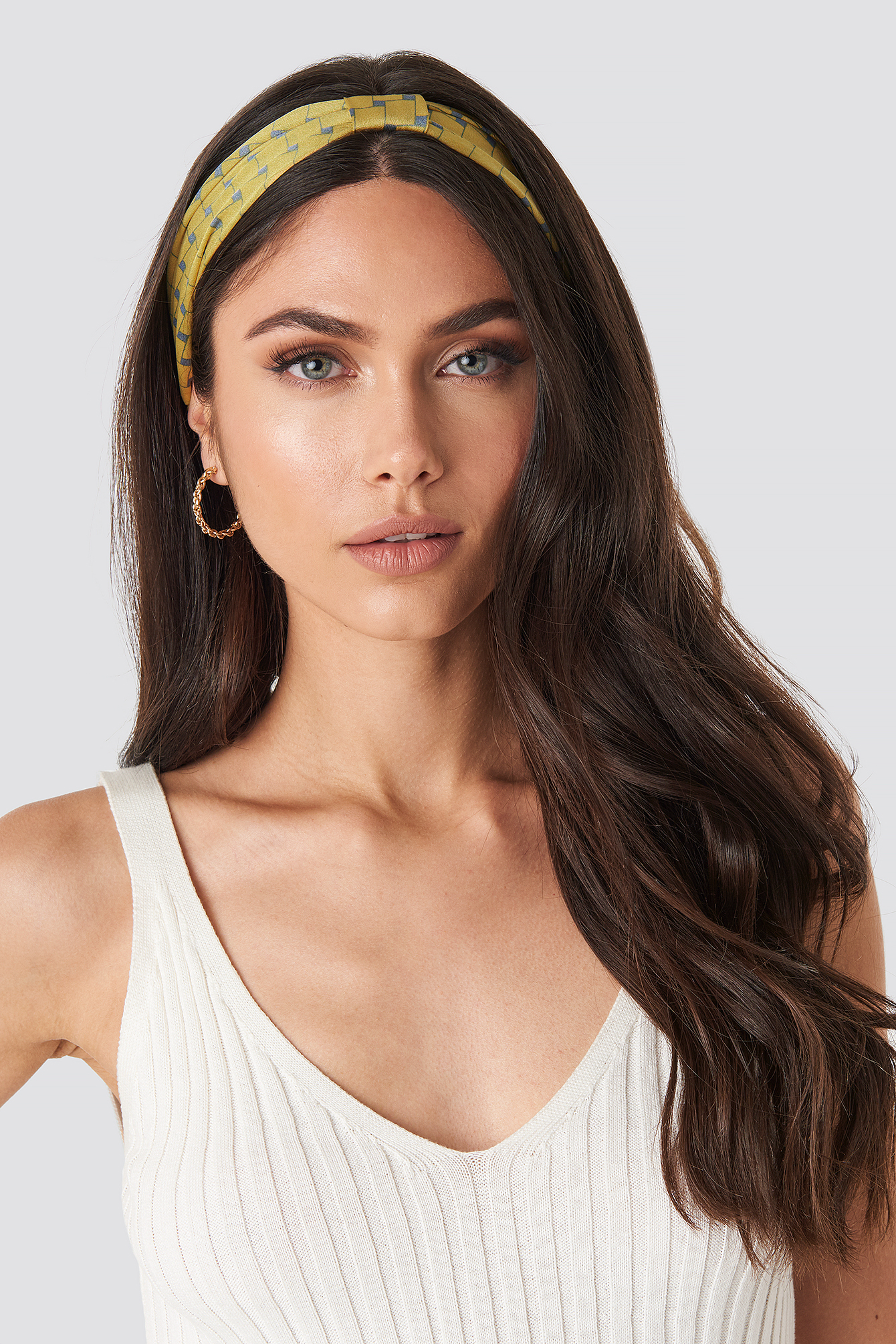 Yellow Patterned Knot Hairband Yellow