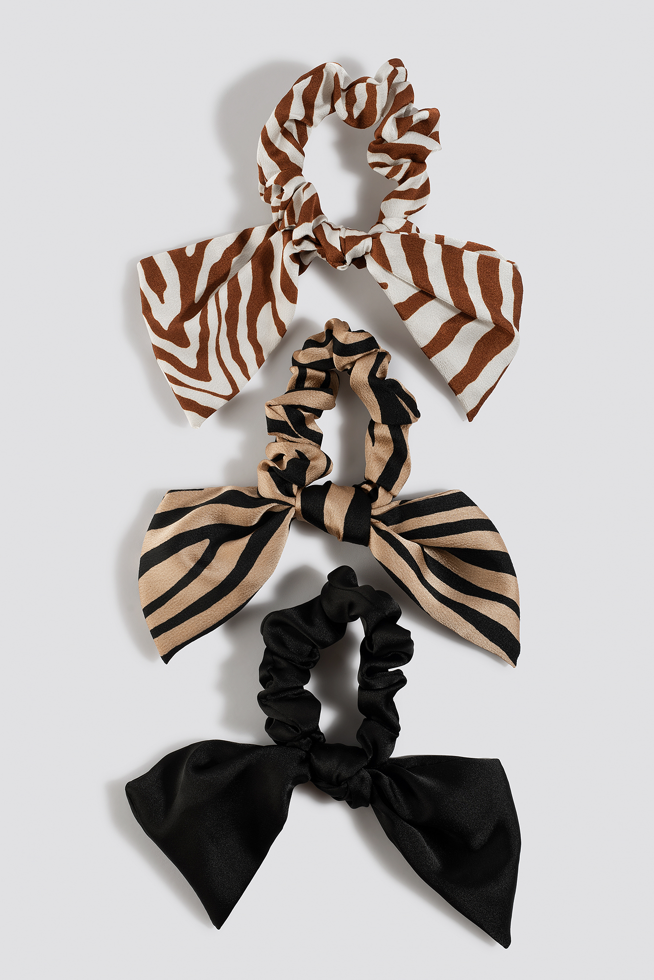 Zebra Pattern Scrunchie Set Mixed