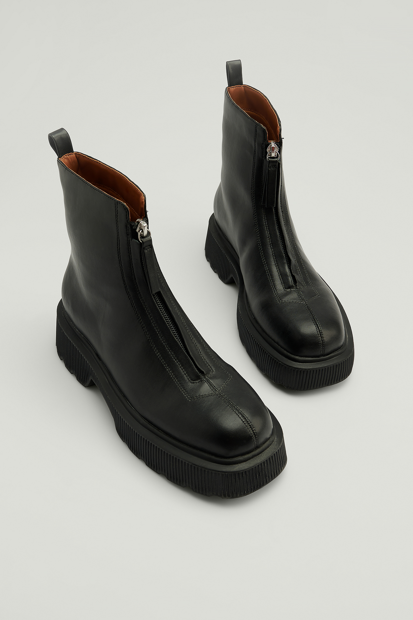 Zip Detailed Boots Black | na-kd.com