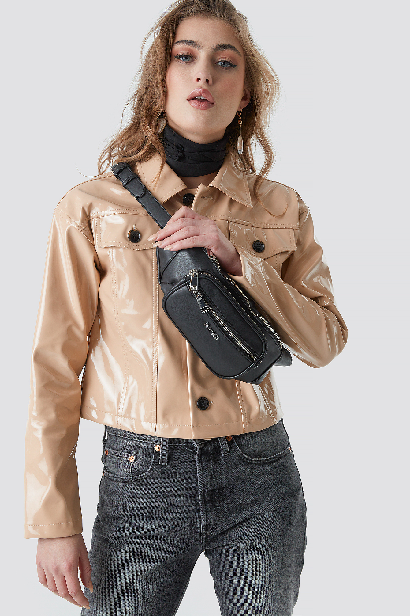 Zipper Fanny Pack Black