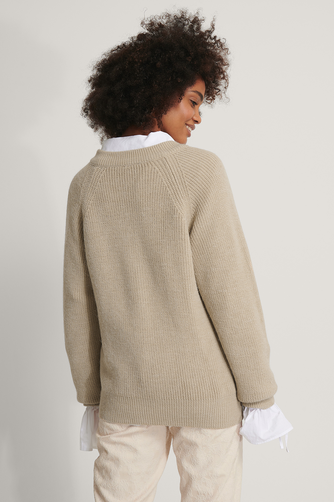 nakd zipper front knitted sweater
