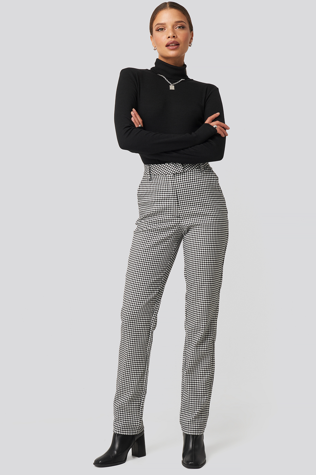 Checked Pants Black/White