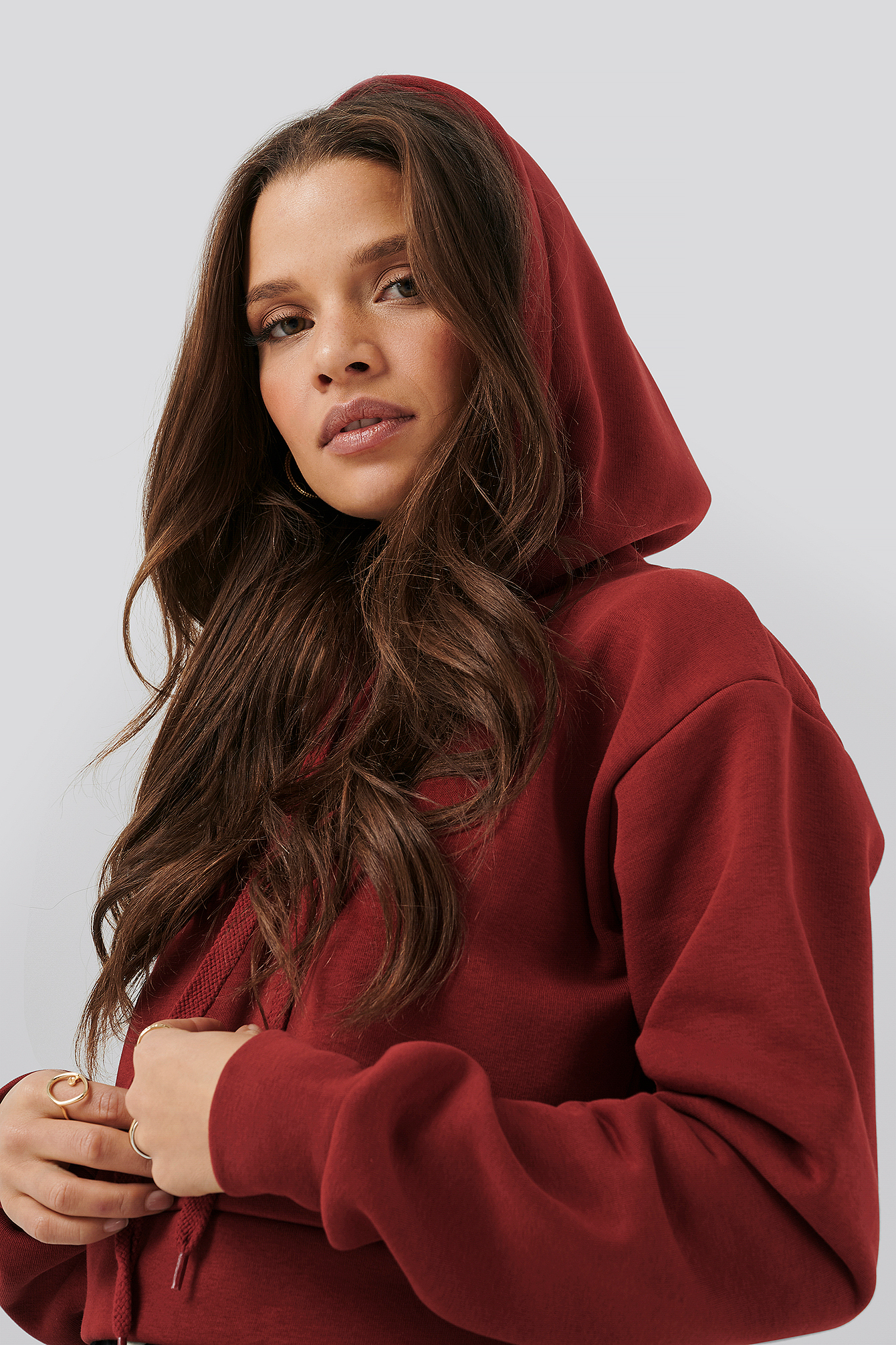 Cropped Hoodie Red