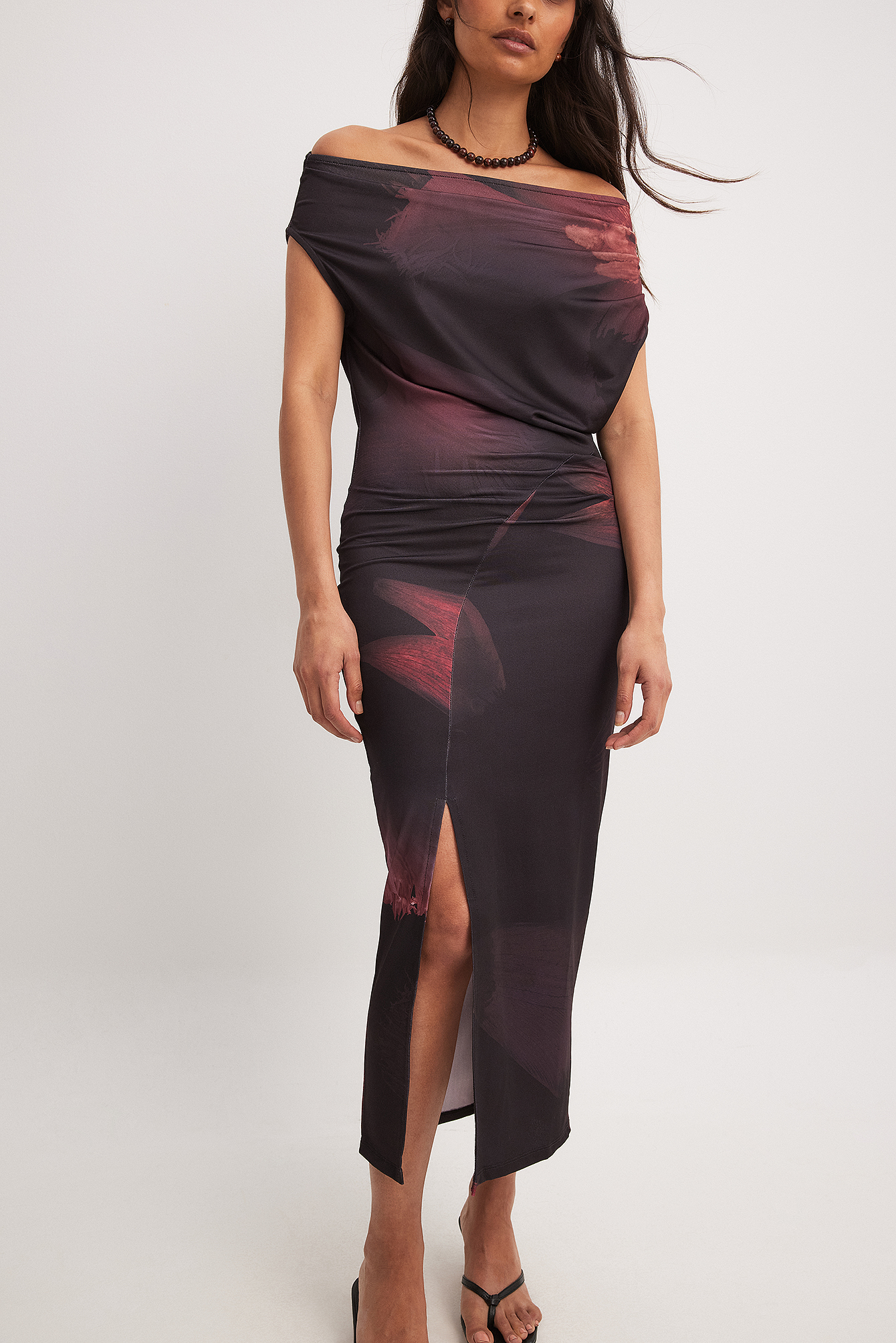 NA-KD Off Shoulder Jersey Dress - Off Shoulder Dresses - Multicolor - M (EU 38-40) - NA-KD / NAKD