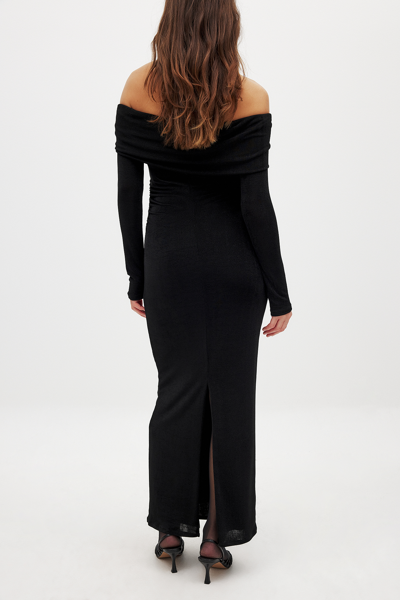 Off Shoulder Knitted Dress Navy | NA-KD