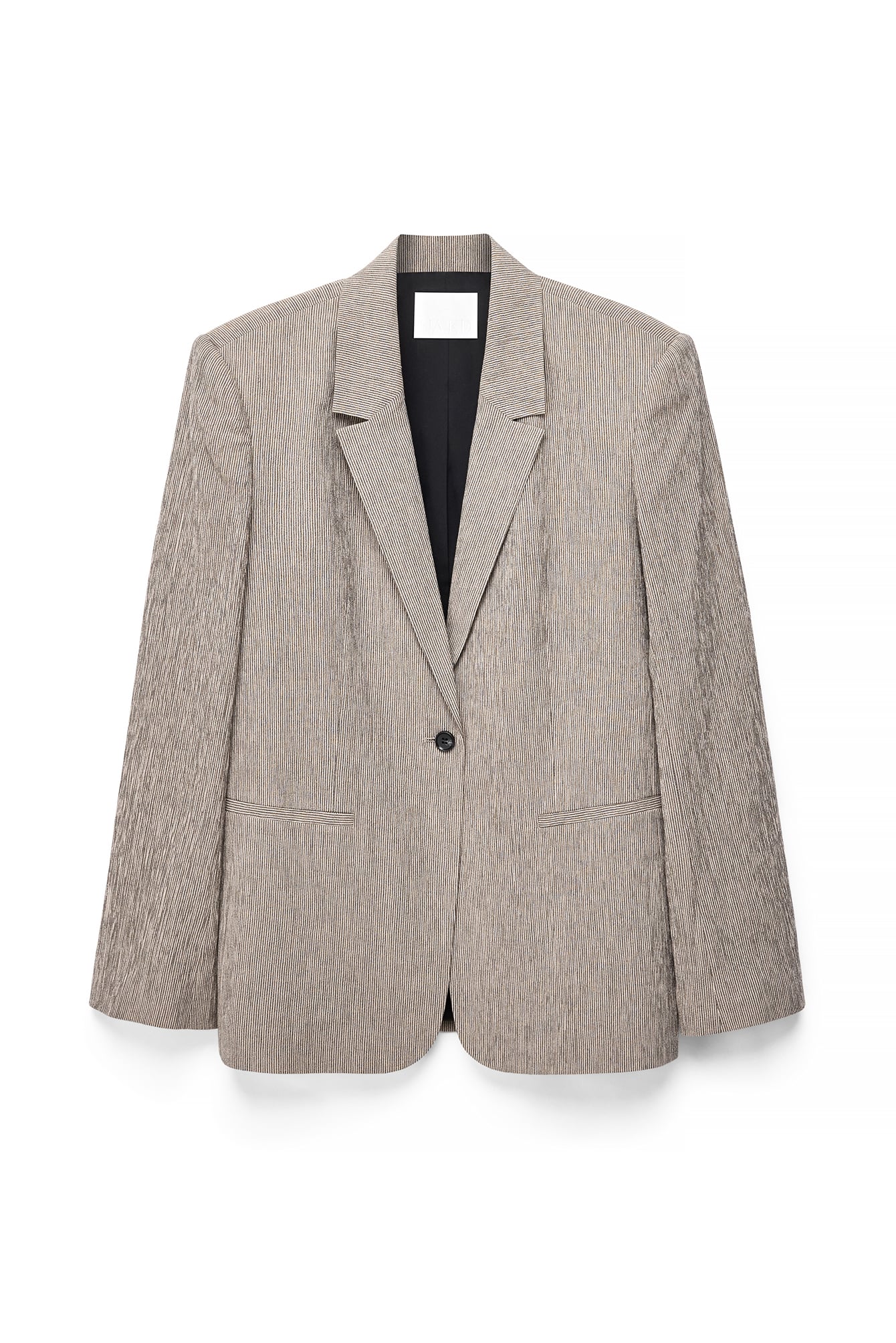 Washed Black One Button Blazer