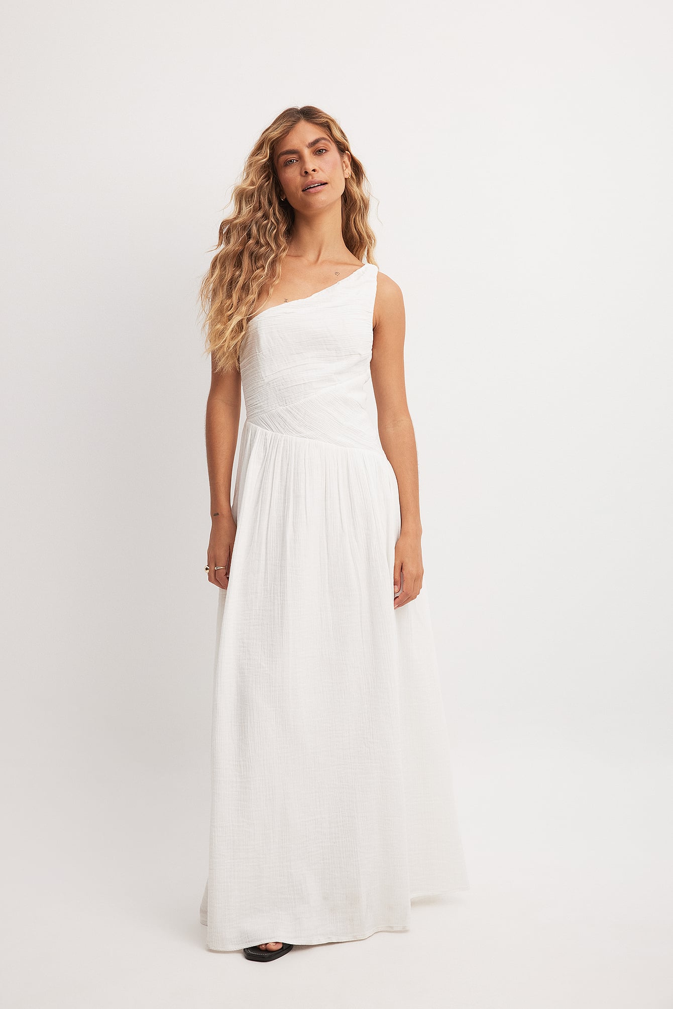 na kd one shoulder dress One Shoulder Back Detail Maxi Dress Brown