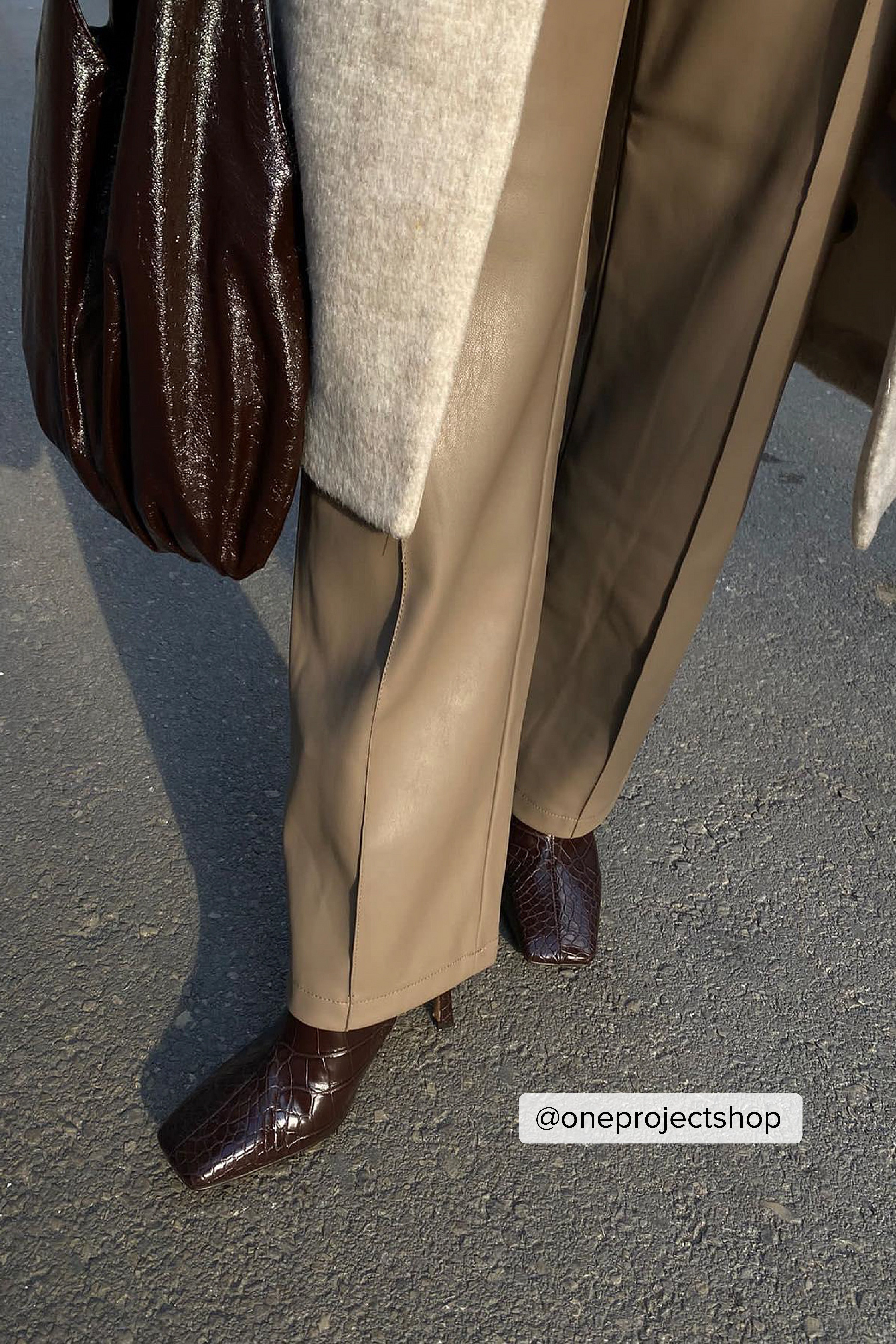 Dark Brown Støvler med stilethæl og tæt pasform