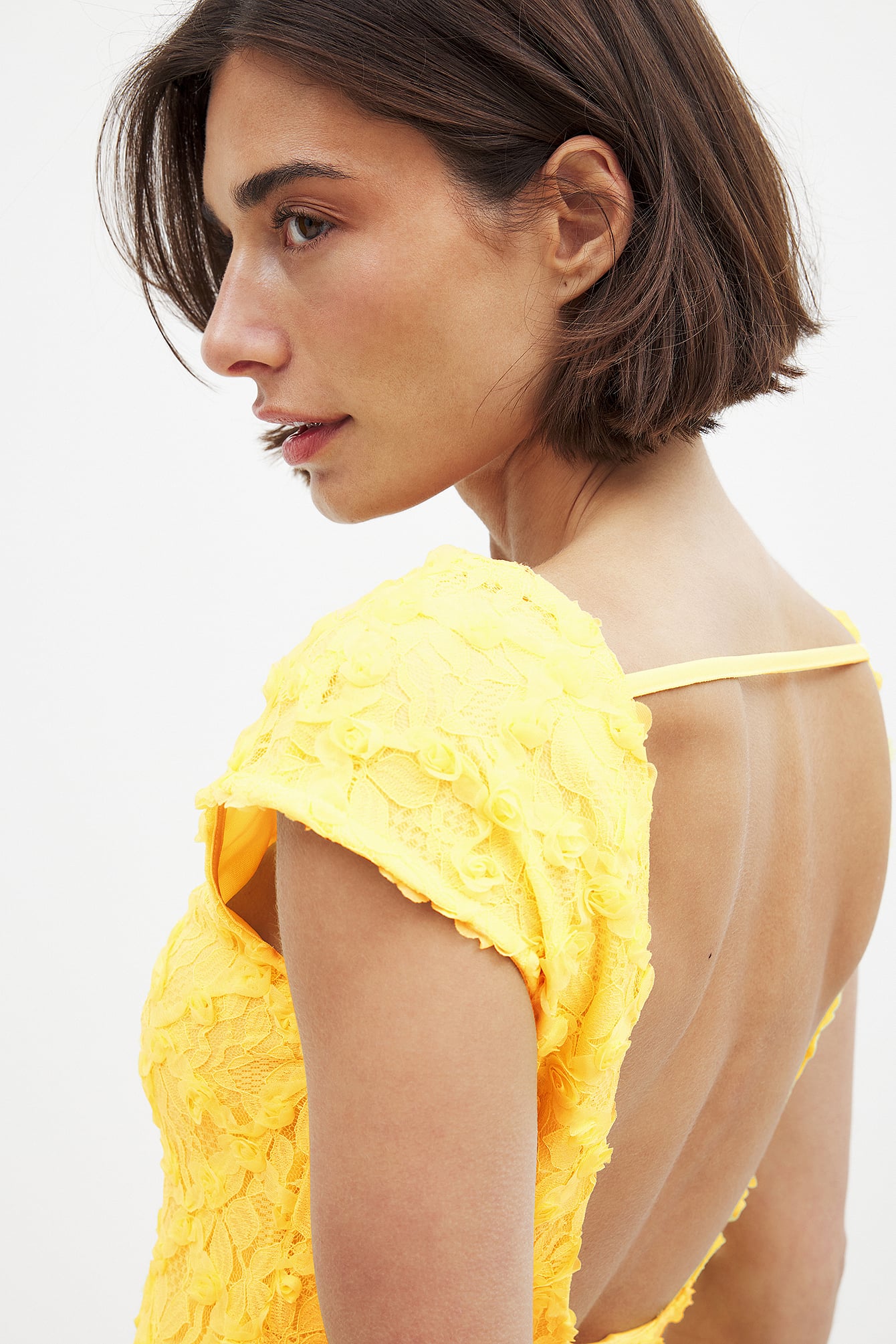 green emerald velvet dress Josephine HJ x NA-KD Scarf Gown Yellow