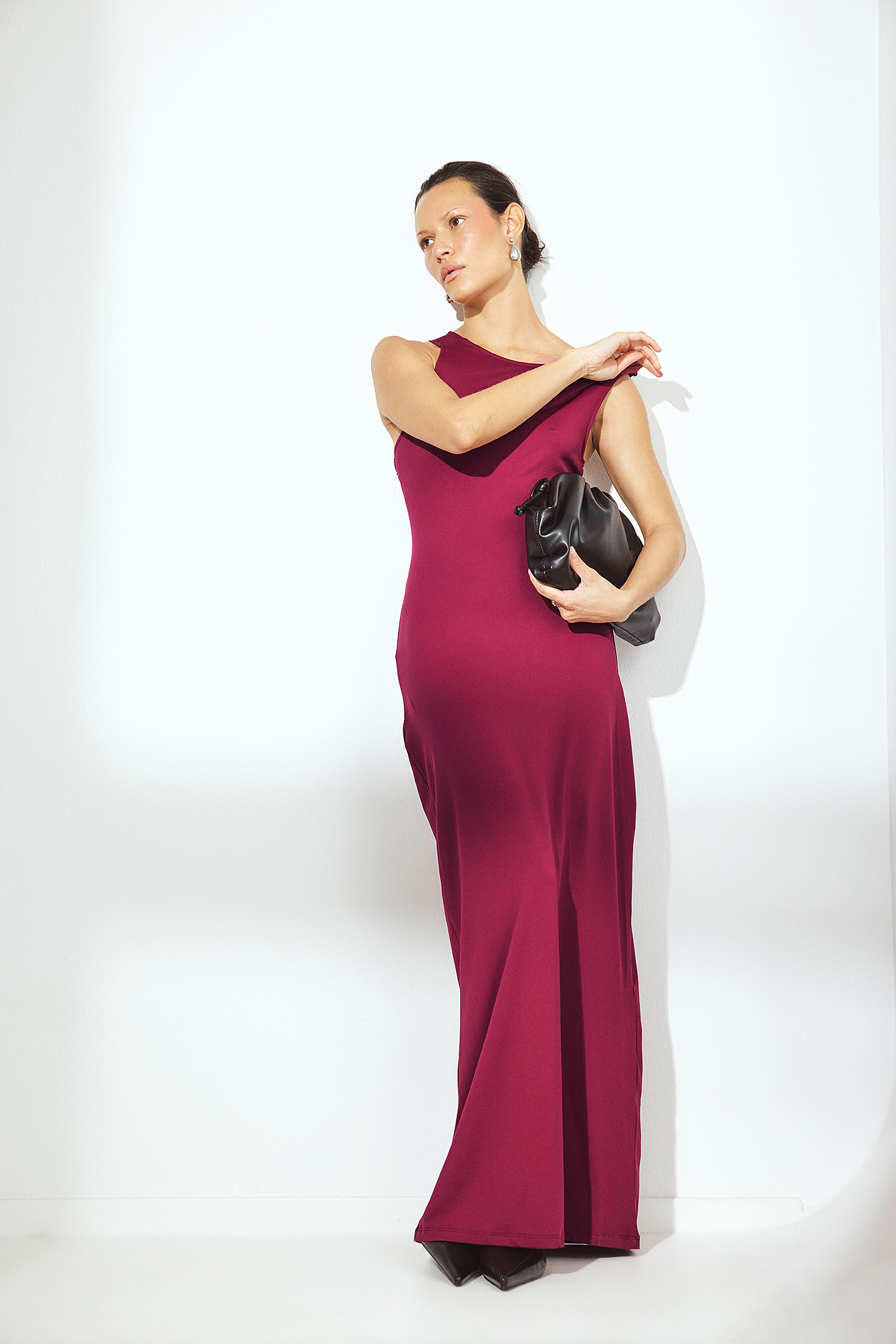 na kd fashion orange striped low back maxi dress Backless Sleeveless Ribbed High Neck, Turning Heads Maxi Dress in Orange, Size L, For Vacation