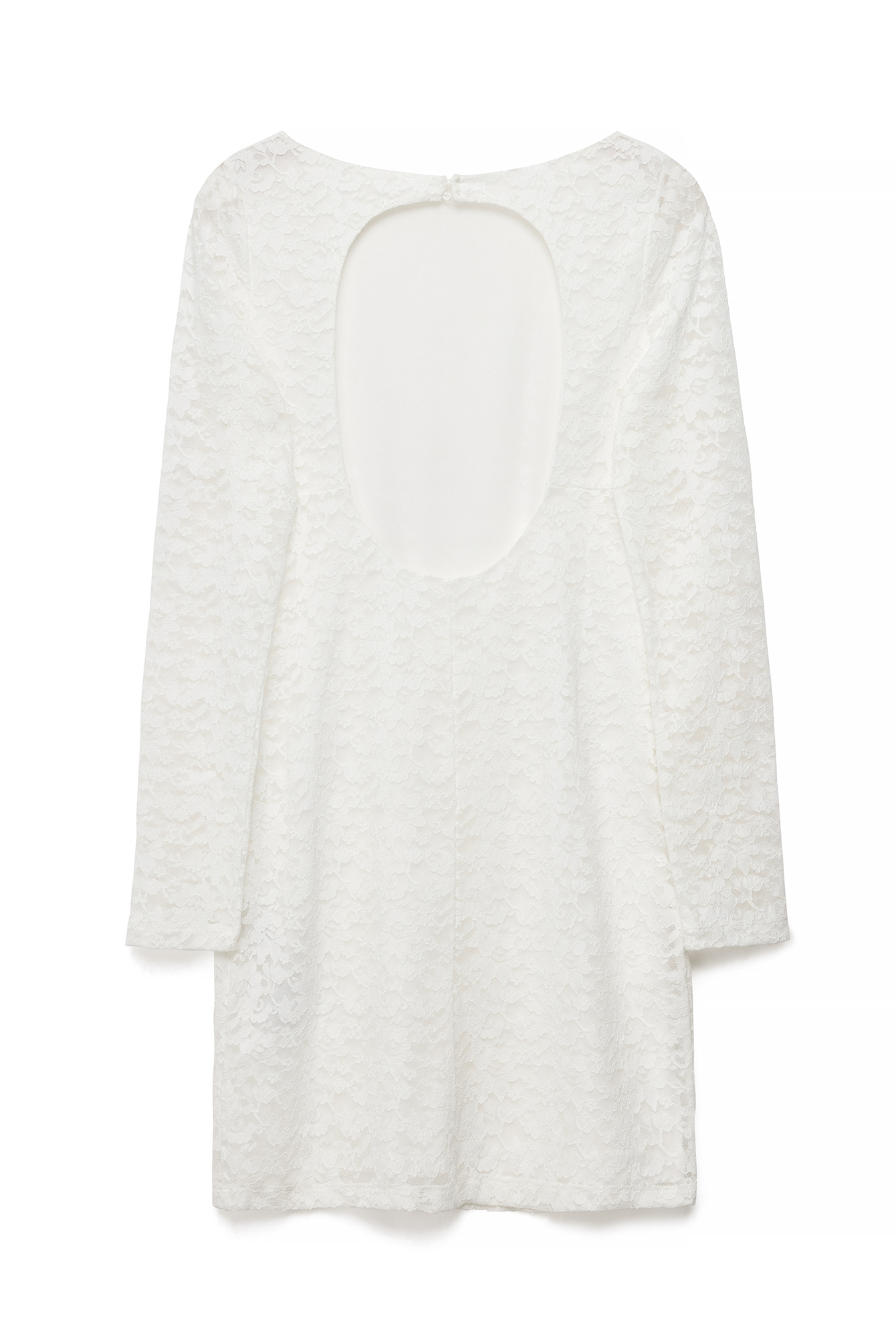strapless open back dress Diagonal Sequin Open-Back Long Sleeve Mini Dress - White